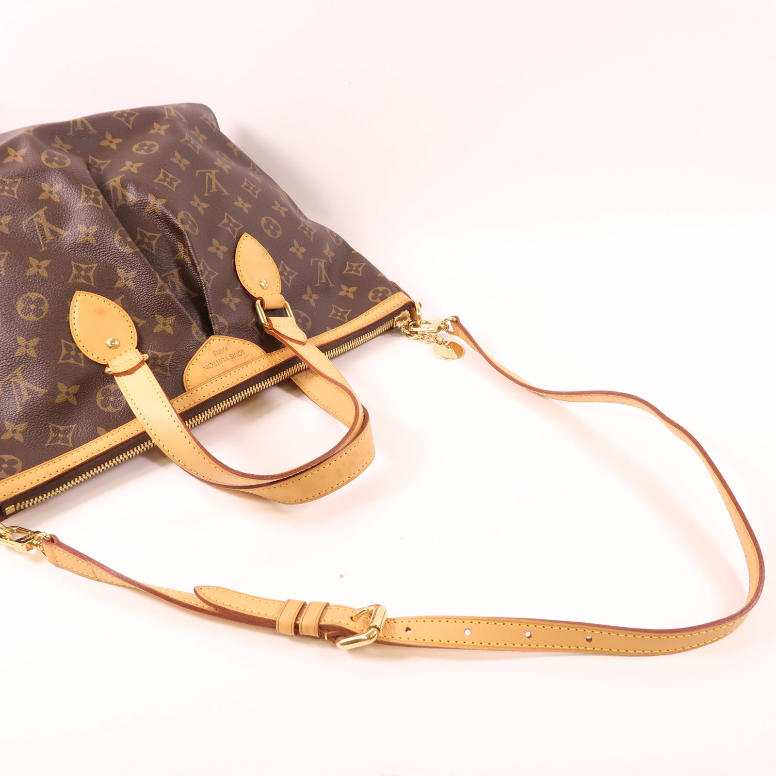 LOUIS VUITTON 【激減優惠】Monogram Palermo PM金扣手挽肩背兩用袋棕色