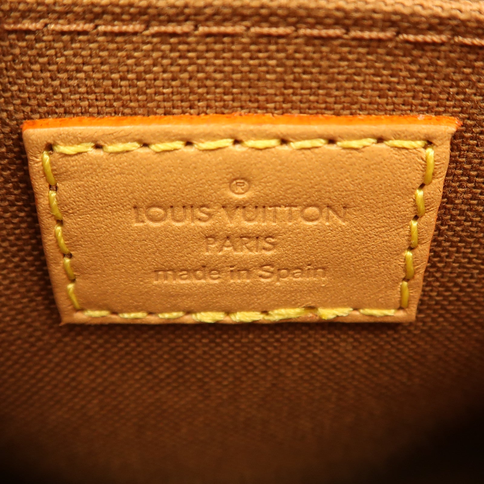 LOUIS VUITTON Monogram Petit Sac Plat金扣手挽肩背兩用袋棕色