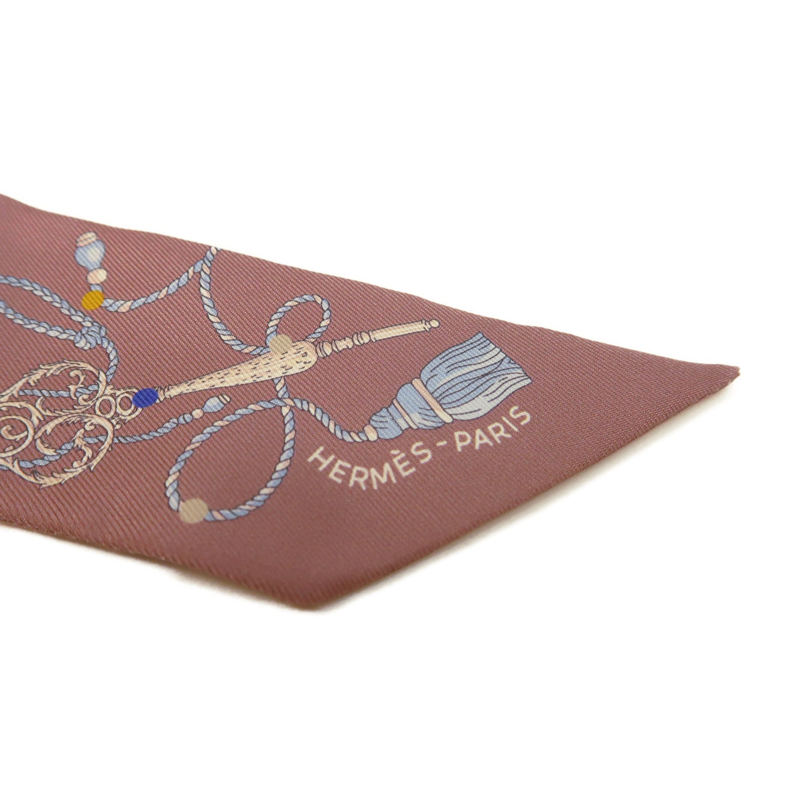 HERMES 絲質Twilly絲巾紫色
