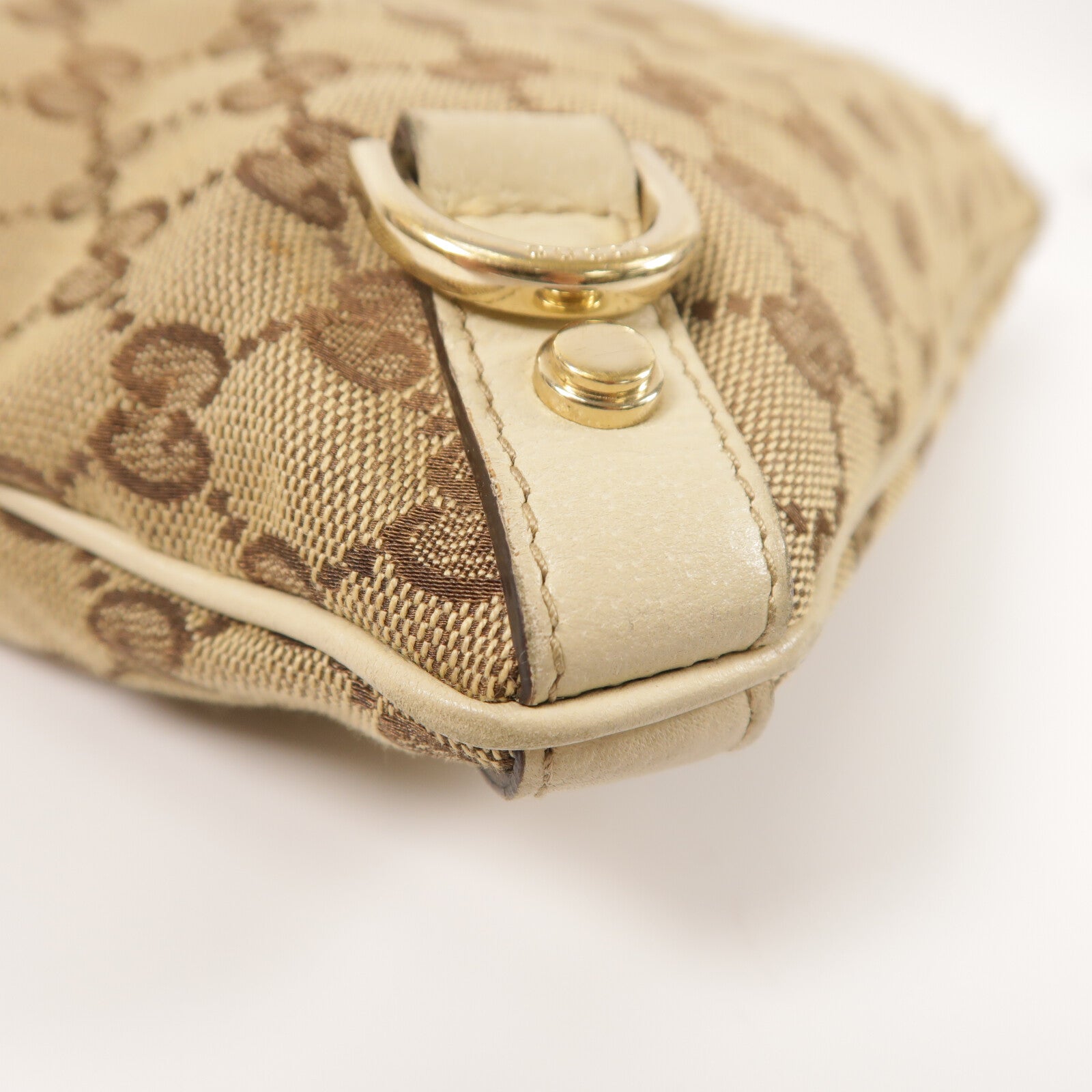 GUCCI 帆布Shoulder Bag金扣肩背袋