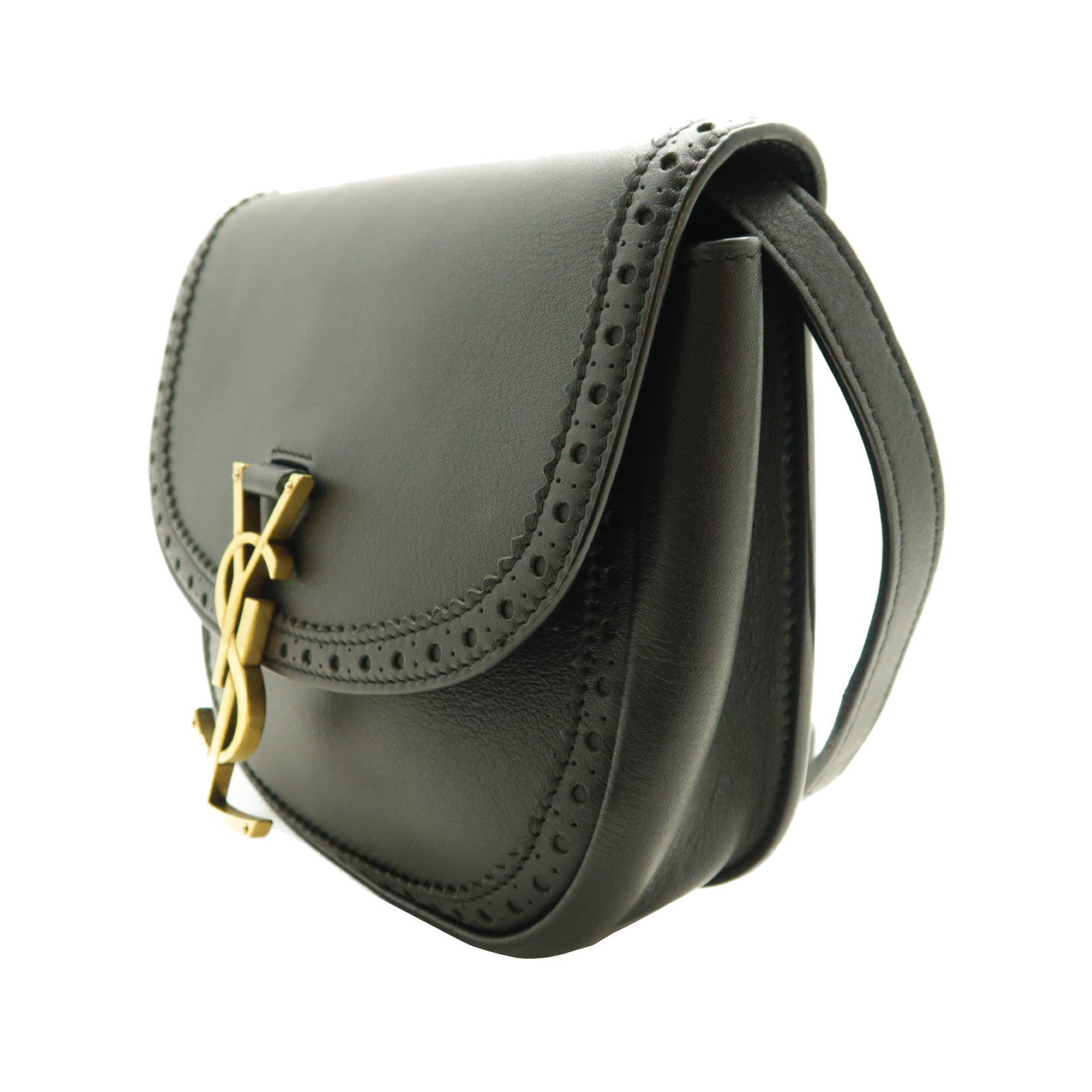 SAINT LAURENT 牛皮皮革kaia Small Shoulder Bag金扣肩背袋黑色