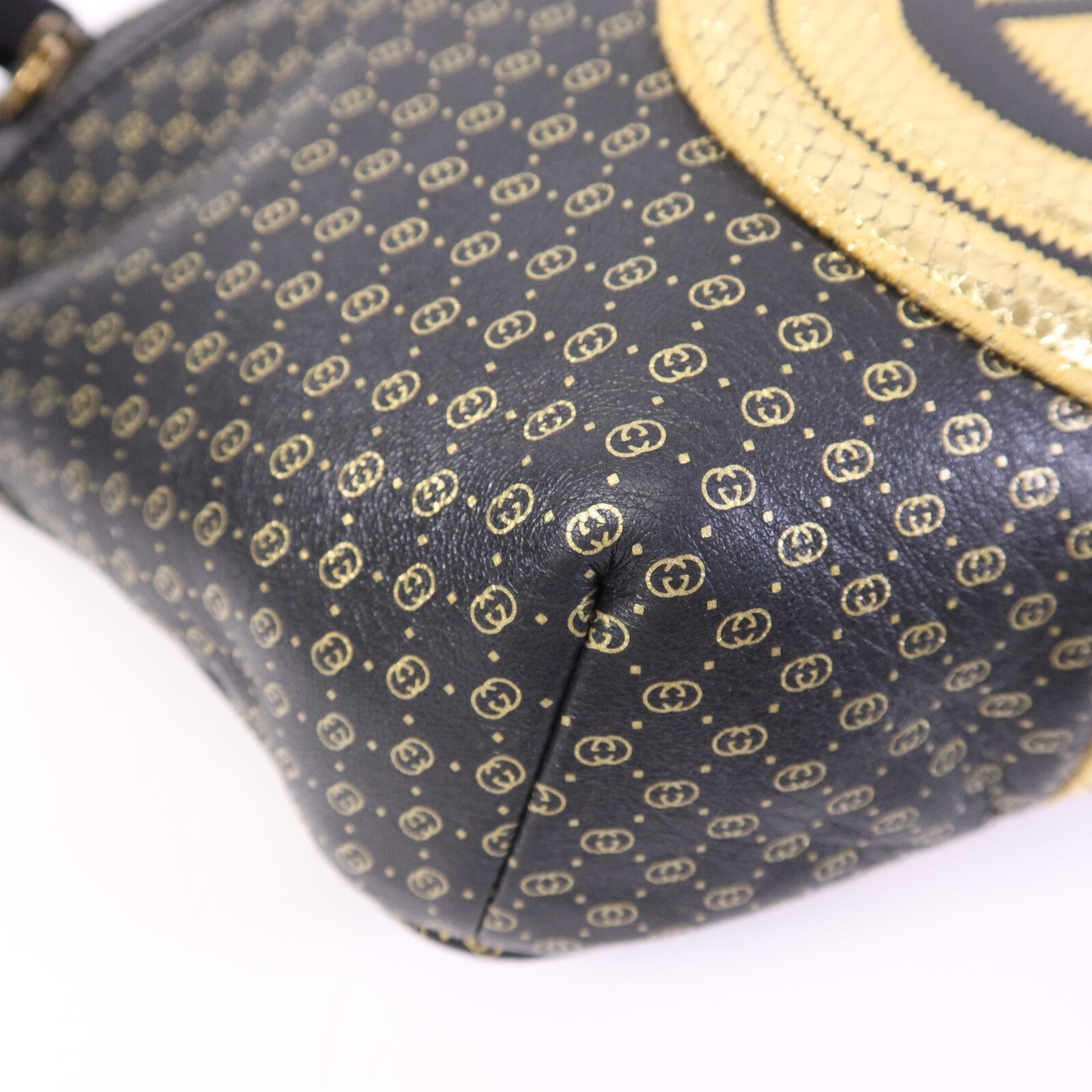 GUCCI 【激減優惠】牛皮皮革Dapper Dan Waist Bag金扣腰包