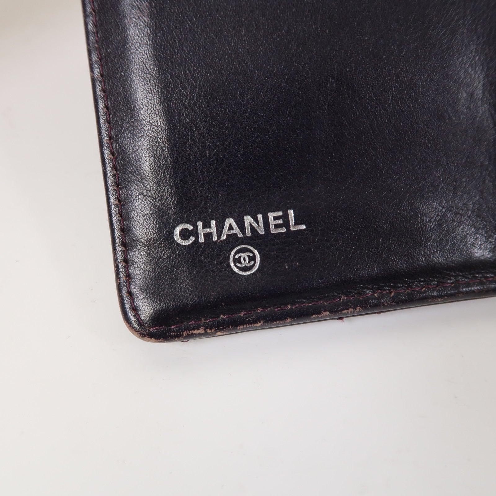 CHANEL 【激減優惠】菱格漆皮皮革Long Wallet銀扣長錢包紫色
