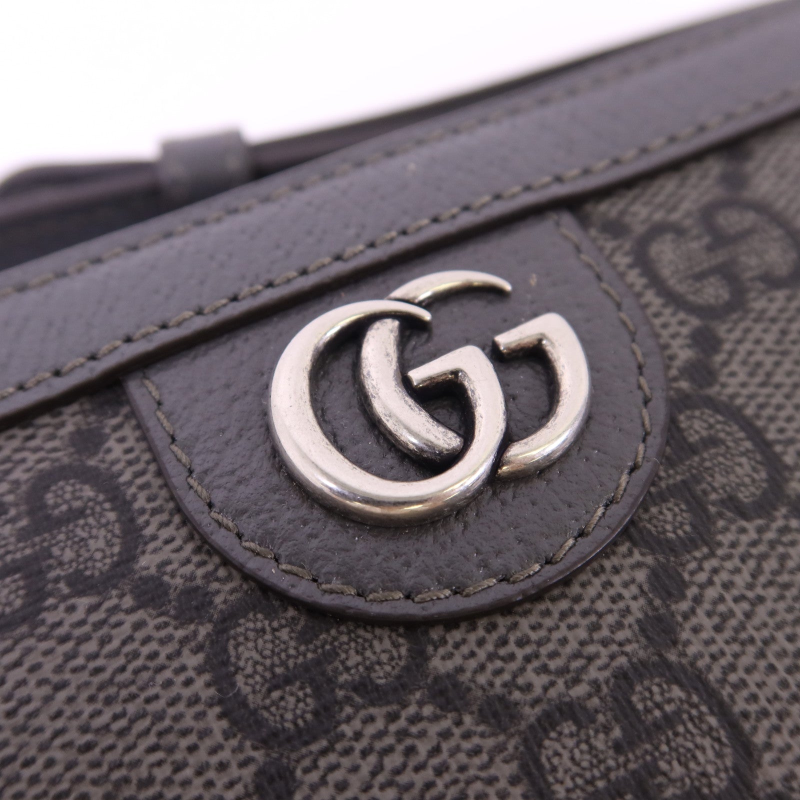 GUCCI 塗層帆布Ophidia Small Shoulder Bag銀扣肩背袋