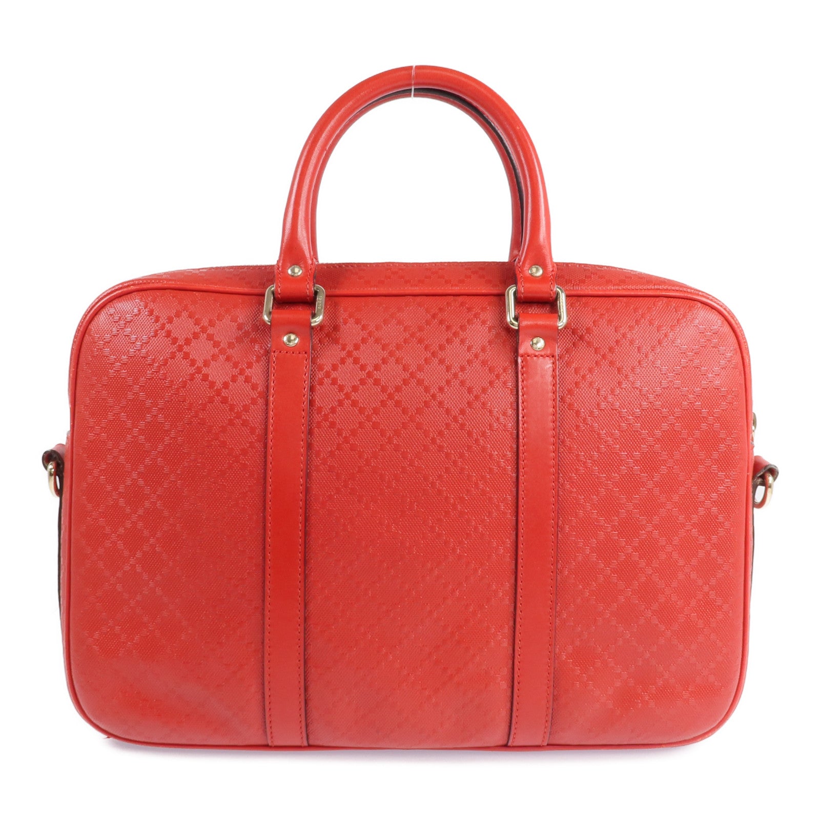 GUCCI 皮革Diamante金扣手挽肩背兩用袋