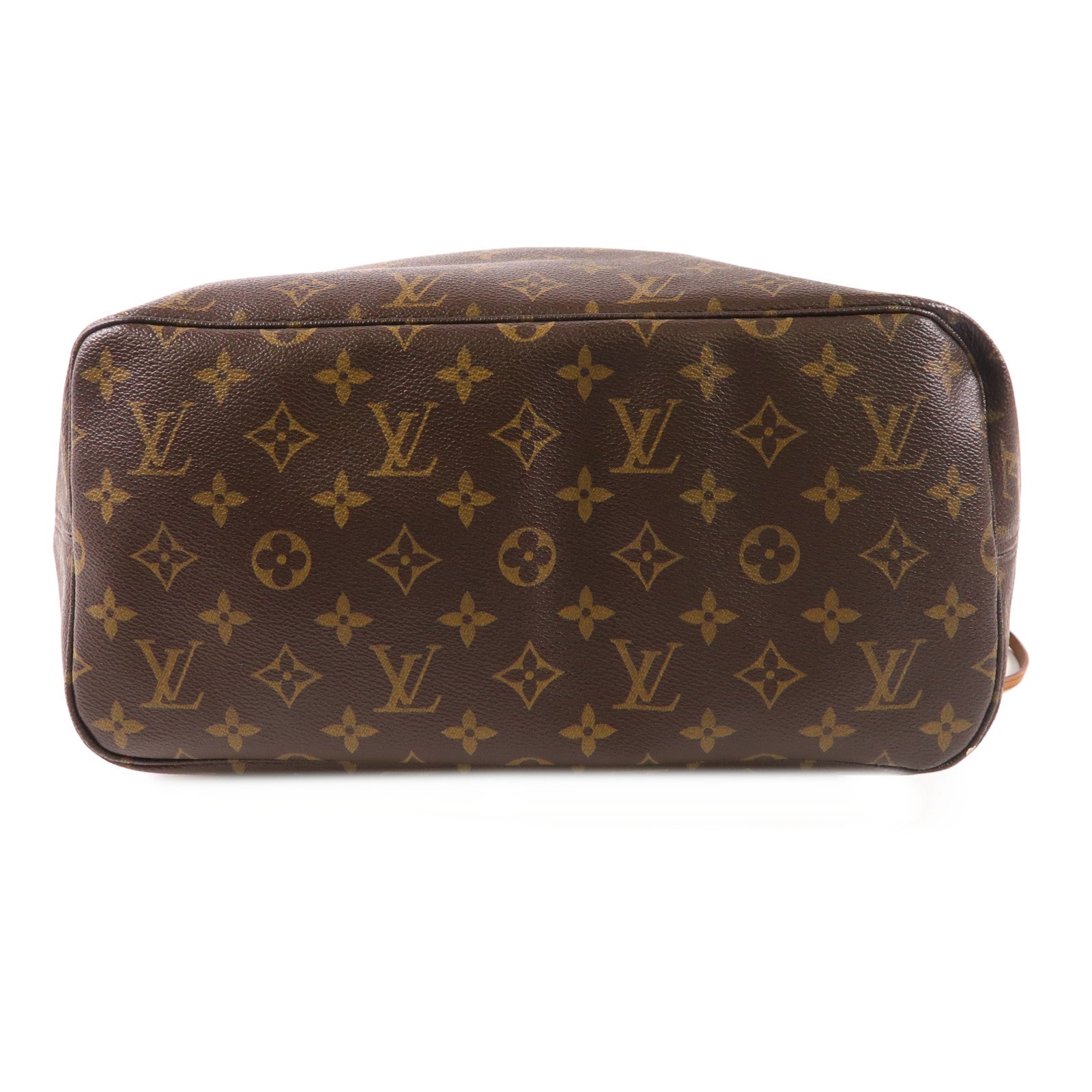 LOUIS VUITTON Monogram Neverfull MM金扣手挽袋