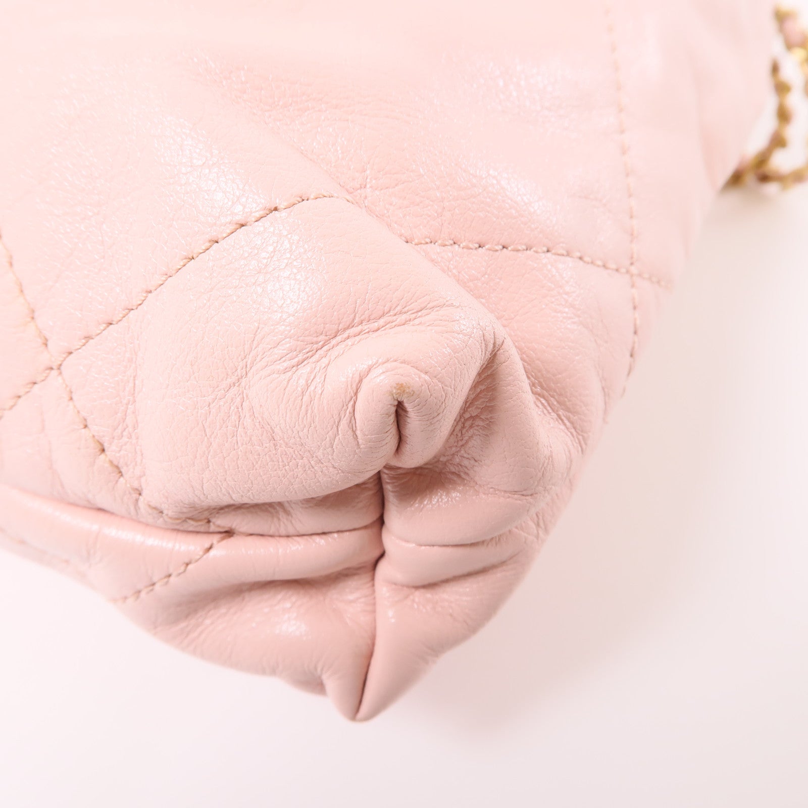 CHANEL【激減優惠】 牛皮皮革Mini 22金扣手挽肩背兩用袋粉紅色