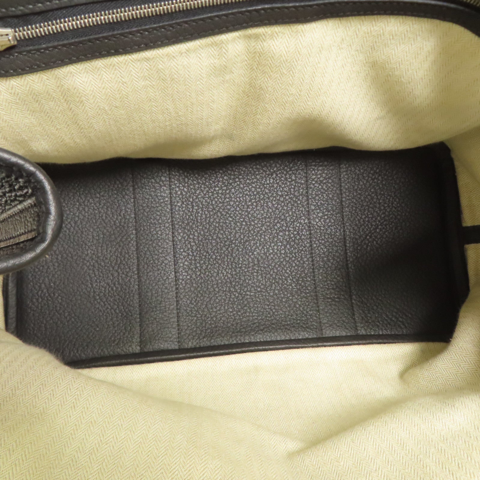 HERMES Negonda皮革GardenParty PM銀扣手挽袋Black