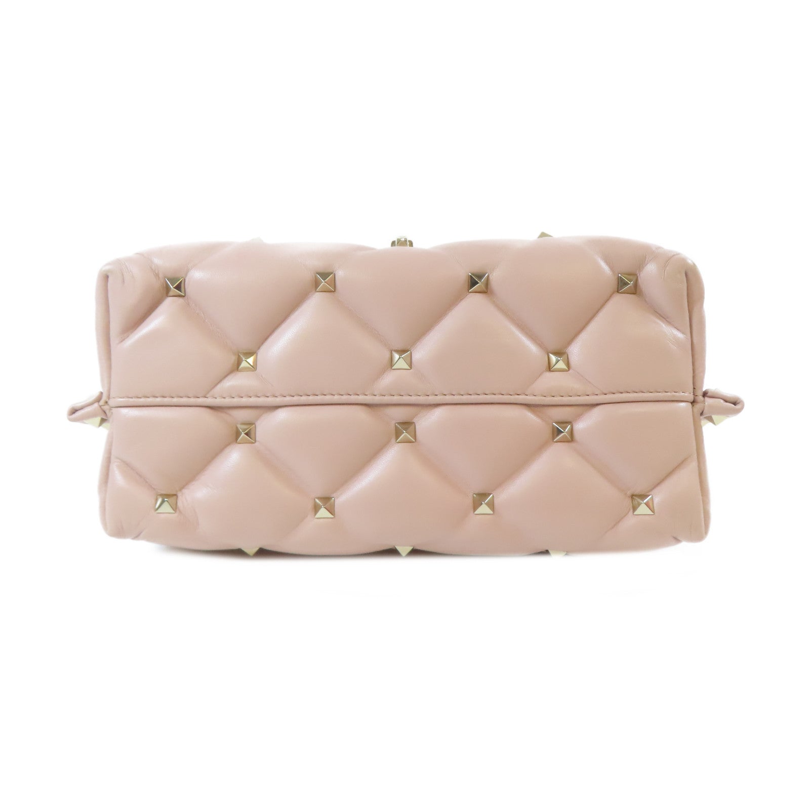 Valentino 【激減優惠】羊皮皮革2way Shoulder Bag金扣手挽肩背兩用袋粉紅色