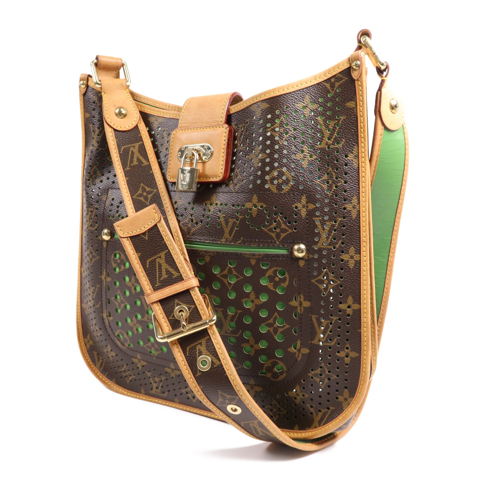 LOUIS VUITTON Monogram Perfo Musette金扣肩背袋