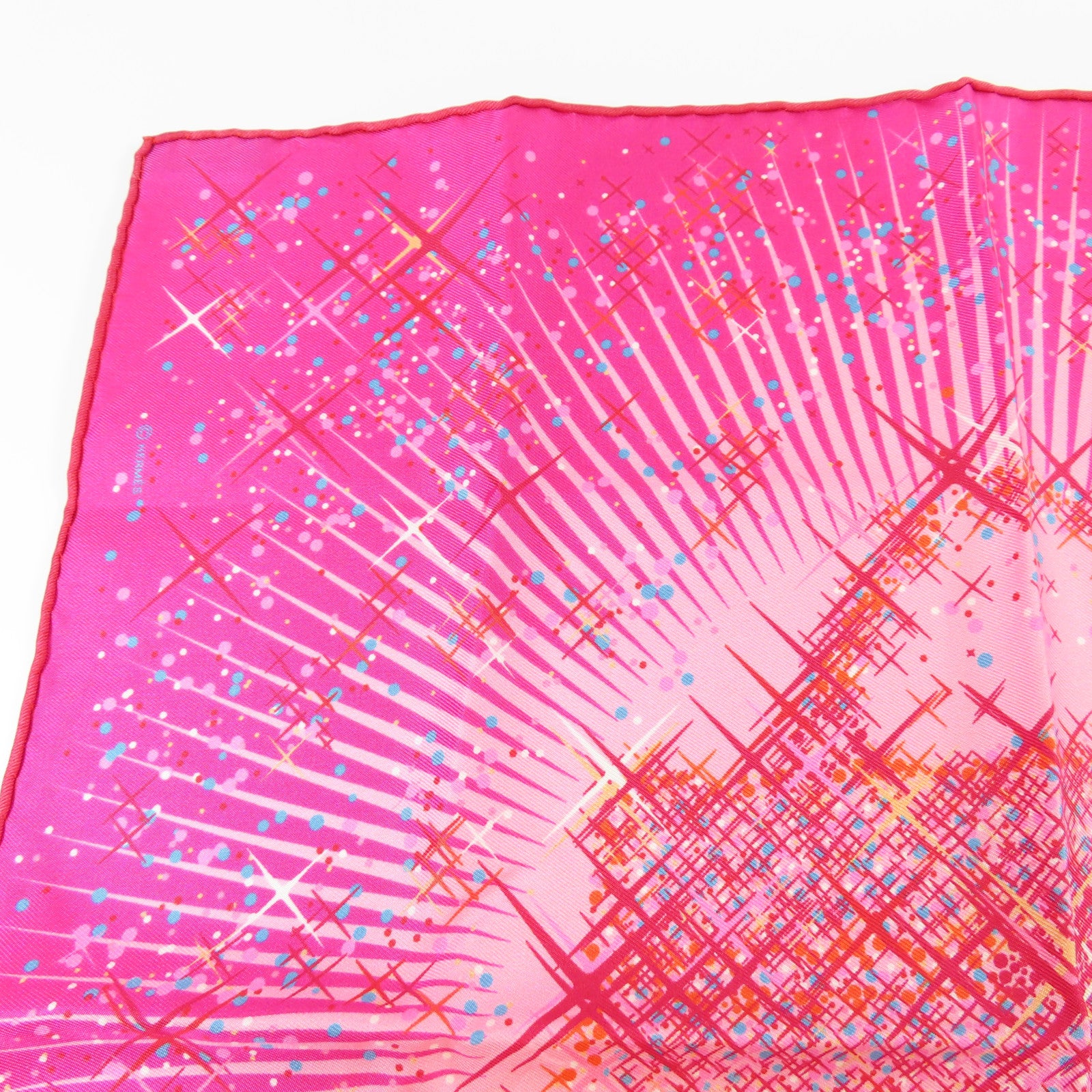 HERMES 【激減優惠】絲質Petit Scarf絲巾桃紅色