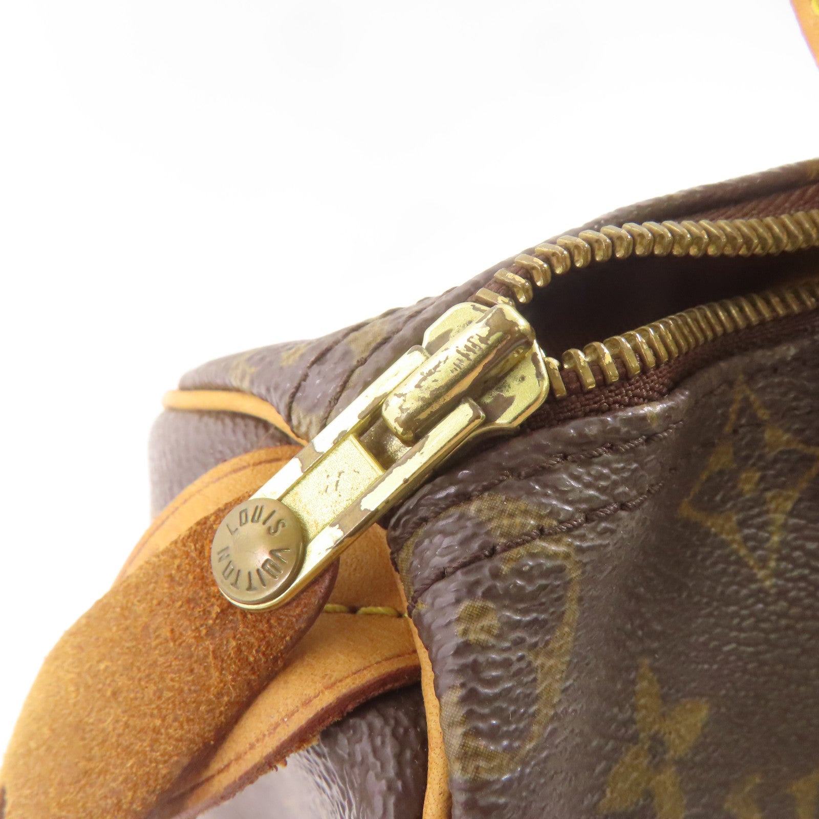 LOUIS VUITTON Monogram Speedy 25金扣手挽袋棕色