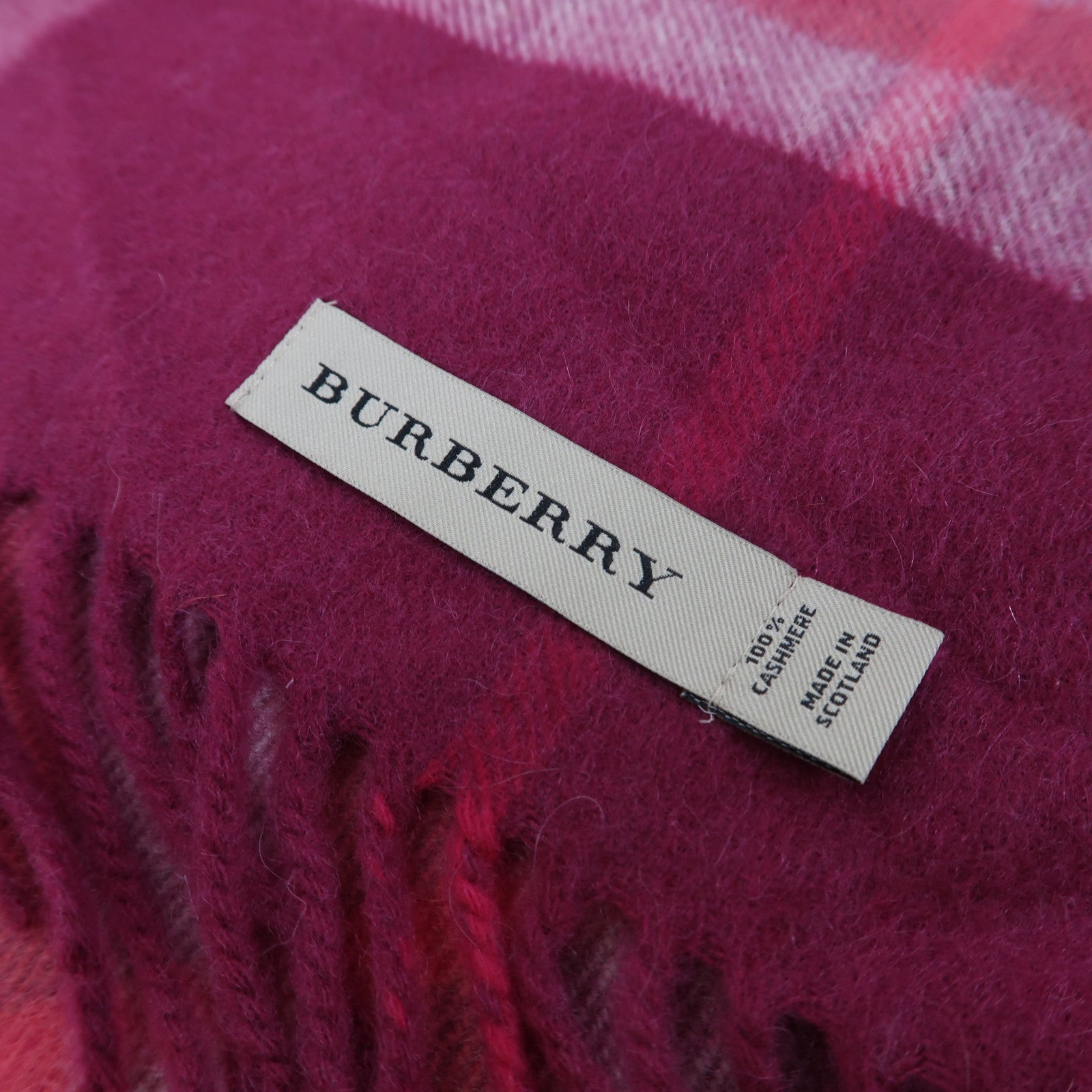 BURBERRY CashmereMuffler圍巾粉紅色