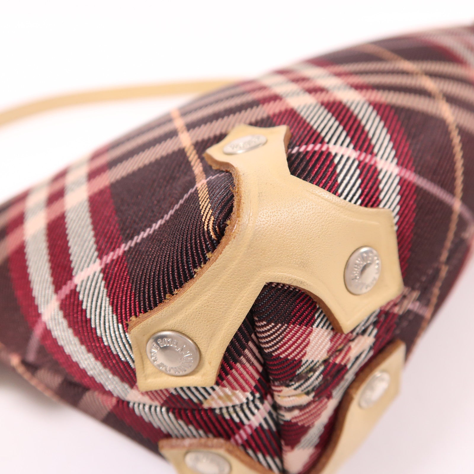 BURBERRY BLUE LABEL 帆布2 Way Shoulder銀扣手挽肩背兩用袋