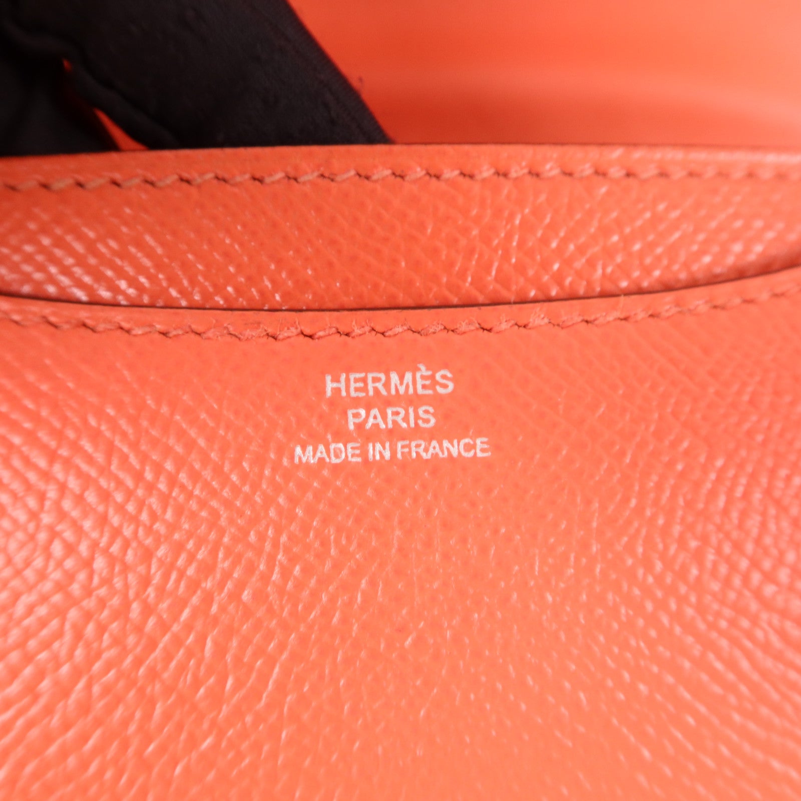 HERMES Epsom皮革Constance Mini銀扣肩背袋Rose Jaipur
