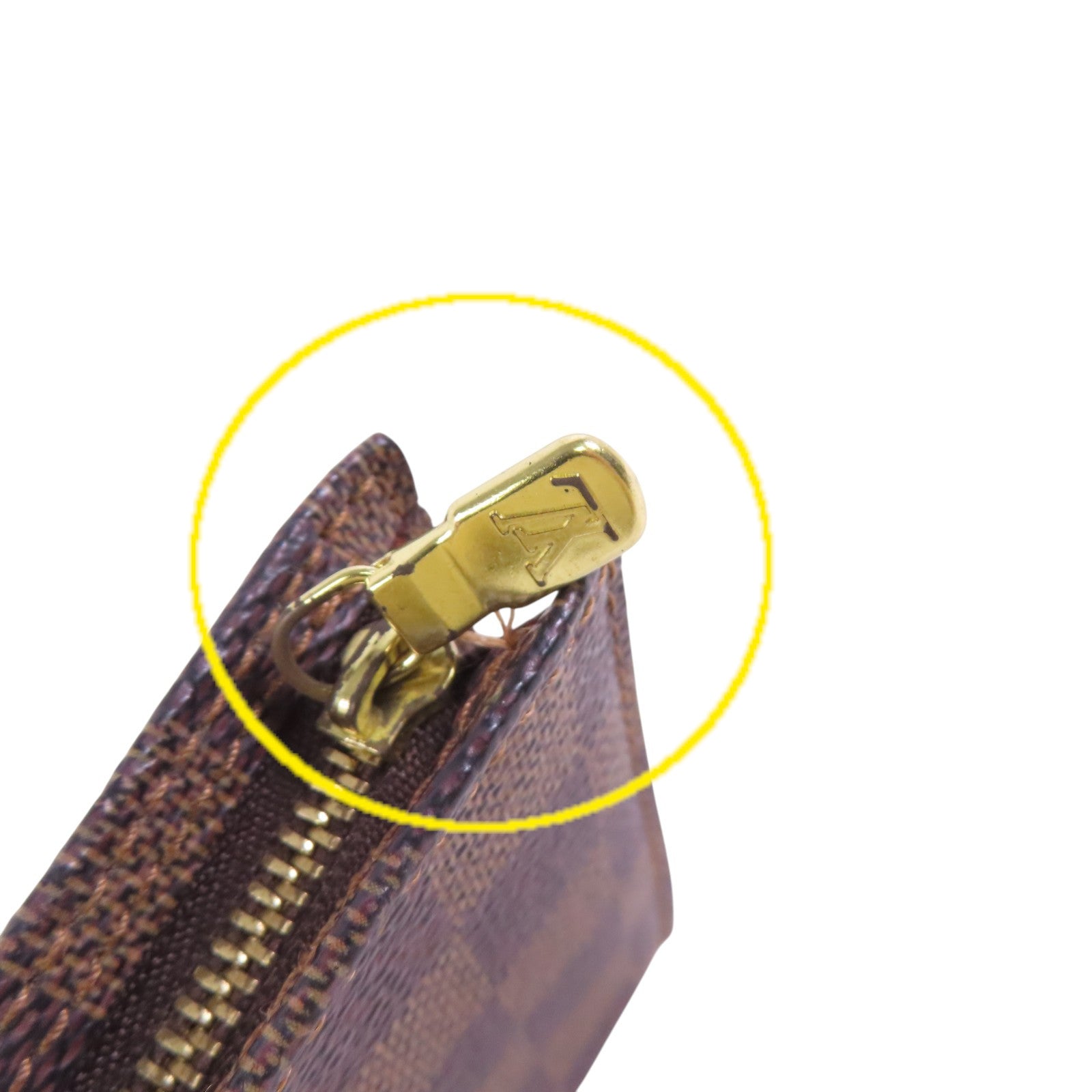 LOUIS VUITTON Damier Ebene Marais金扣肩背袋