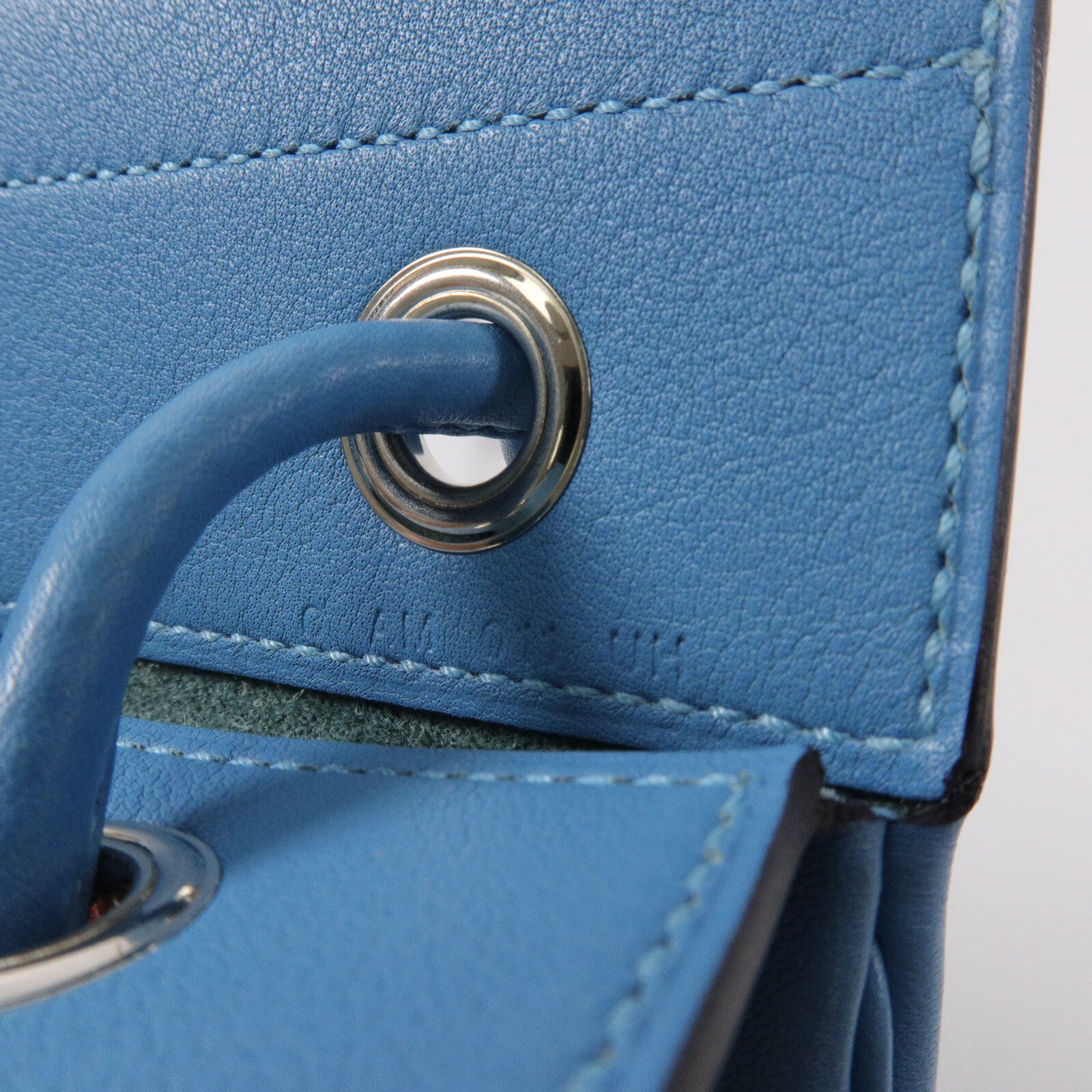 HERMES Swift皮革Aline Mini肩背袋Bleu Du Nord