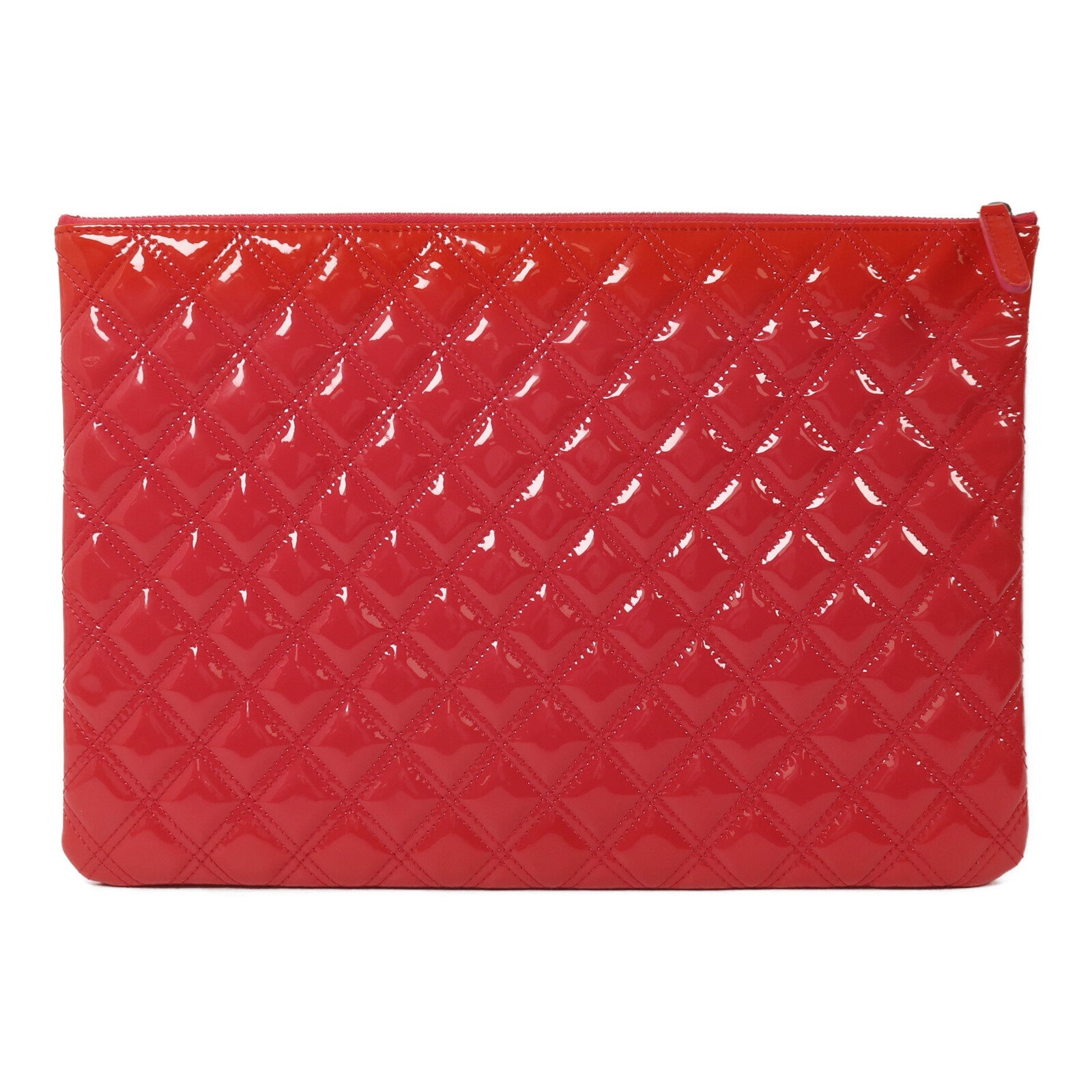 CHANEL 漆皮皮革Matelasse O-Case Clutch手拿包