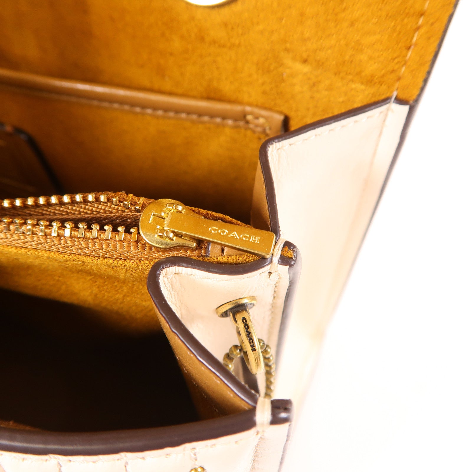 COACH 羊皮皮革Chain Shoulder Bag金扣鏈帶肩背袋