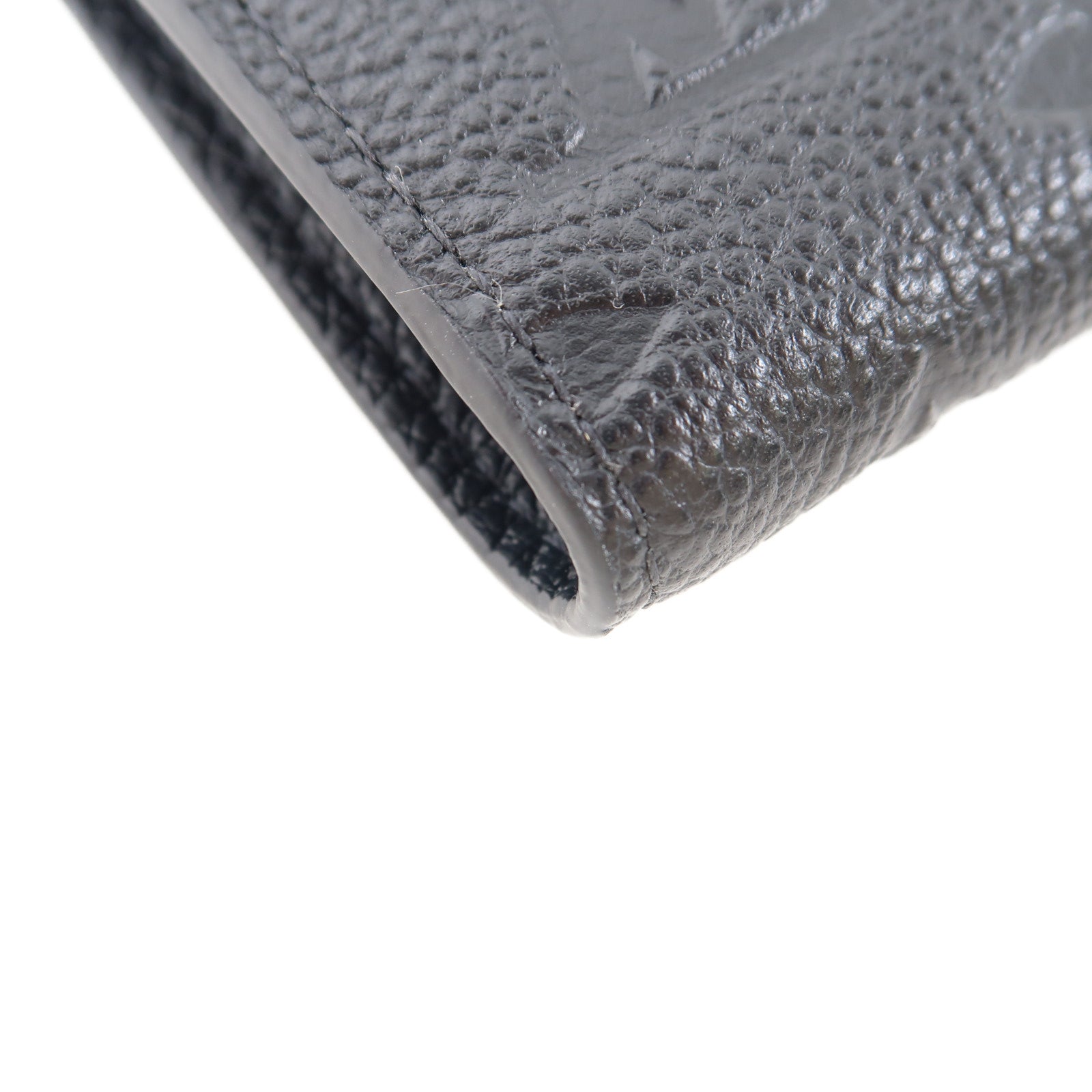 LOUIS VUITTON Monogram Empreinte Victorine Wallet金扣三摺錢包黑色