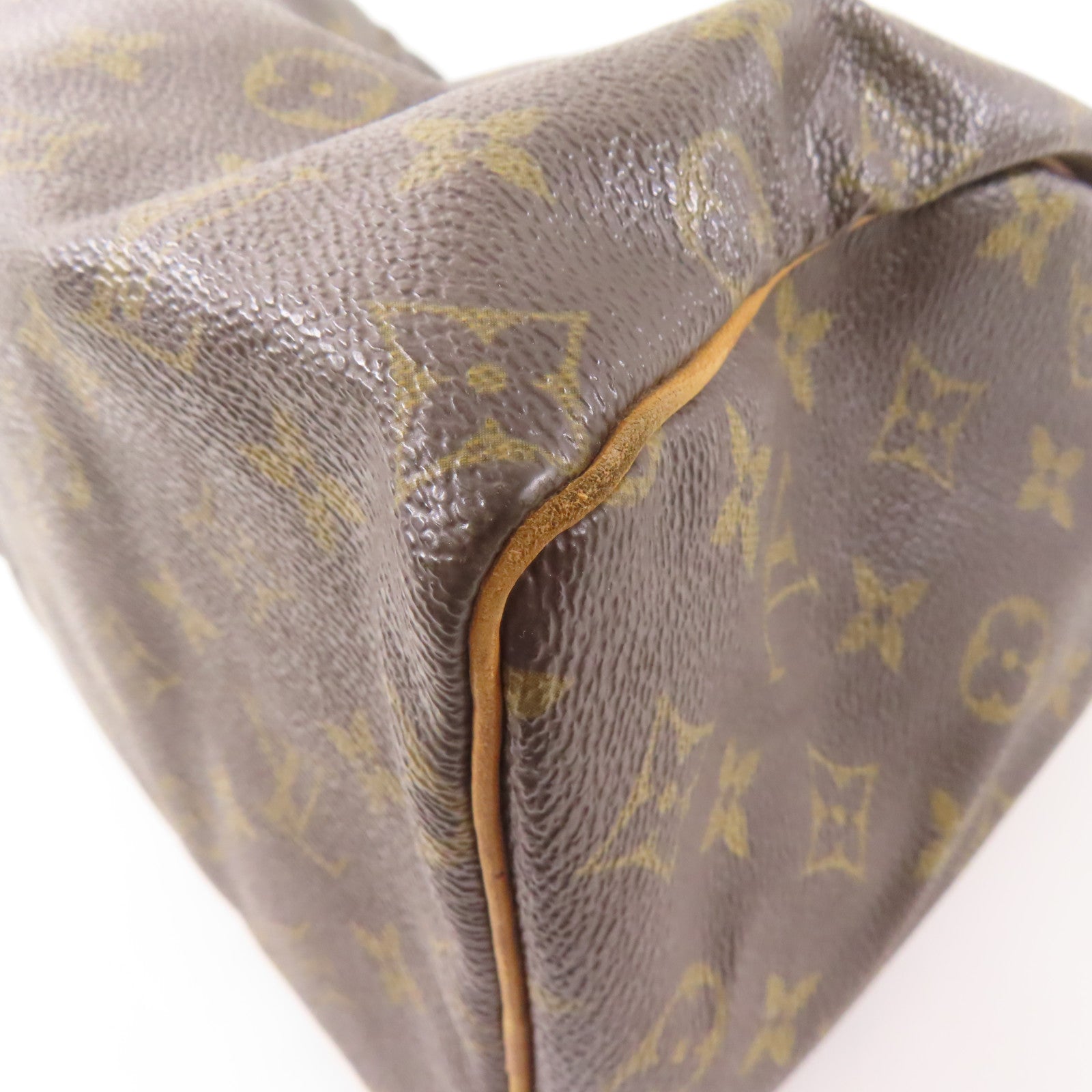 LOUIS VUITTON Monogram Speedy 25金扣手挽袋棕色