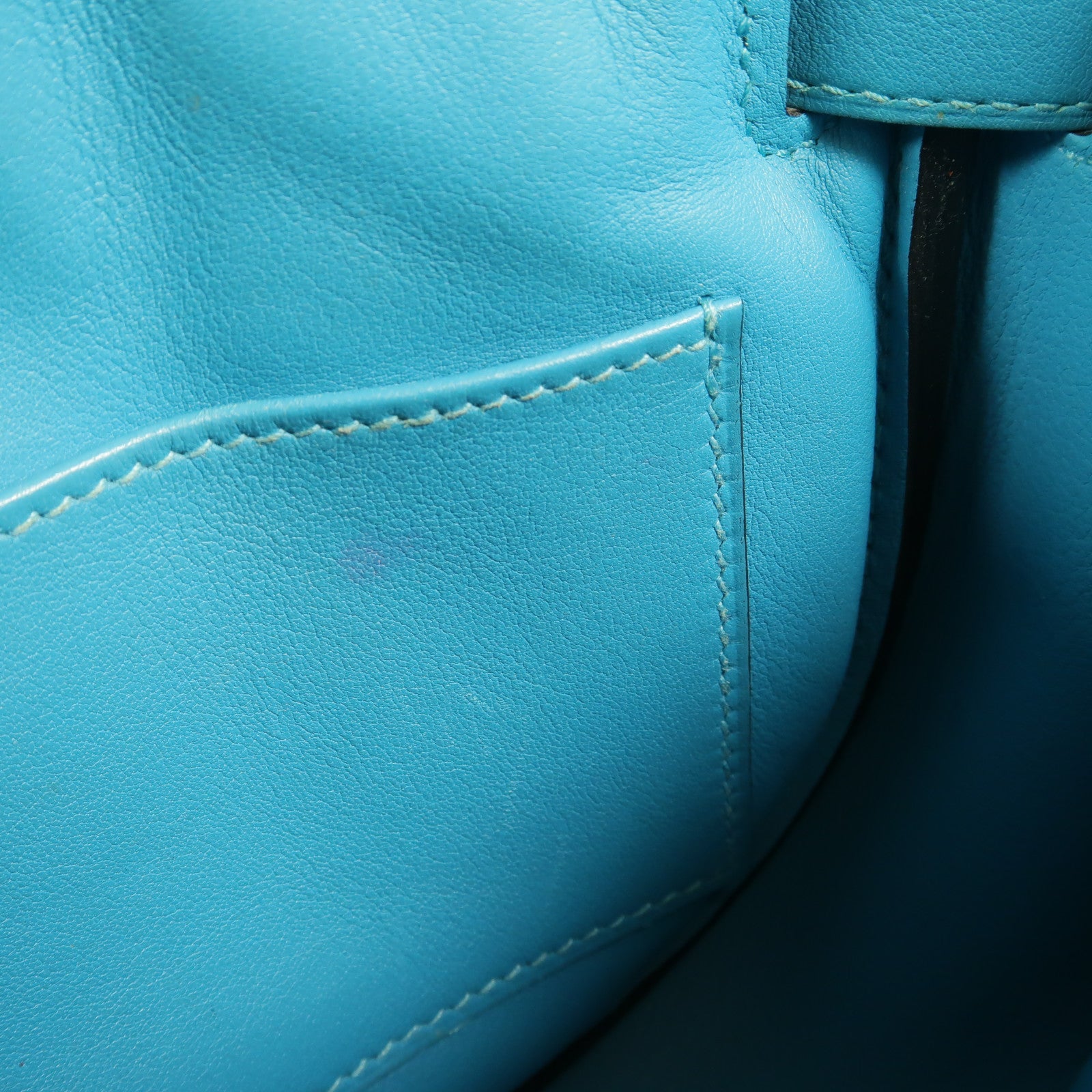 HERMES Swift皮革Berline Mini肩背袋Blue Paon