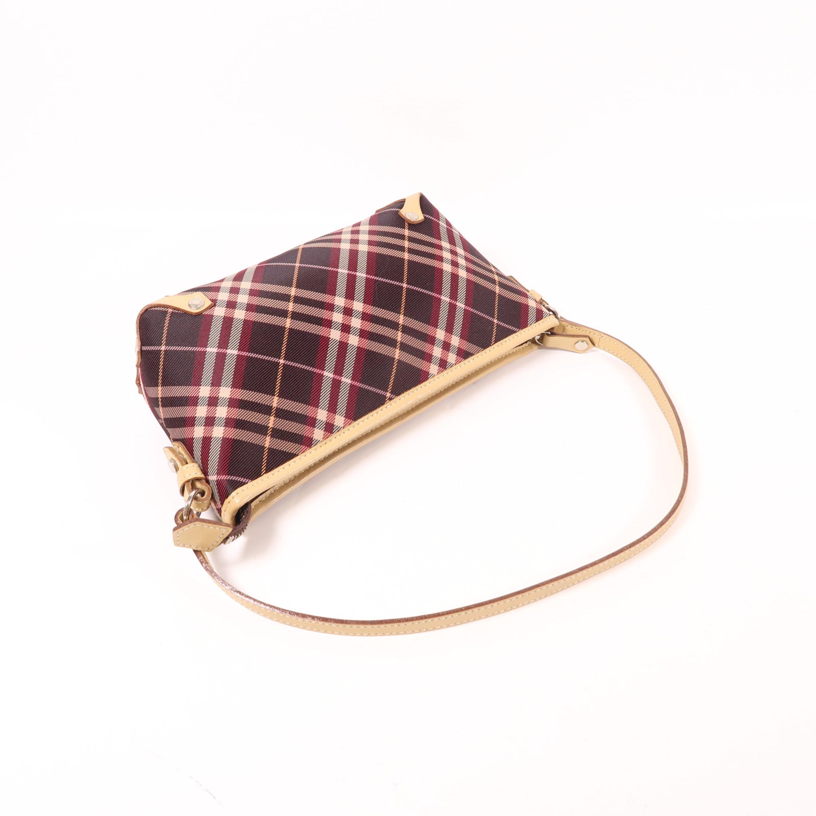 BURBERRY BLUE LABEL 帆布2 Way Shoulder銀扣手挽肩背兩用袋