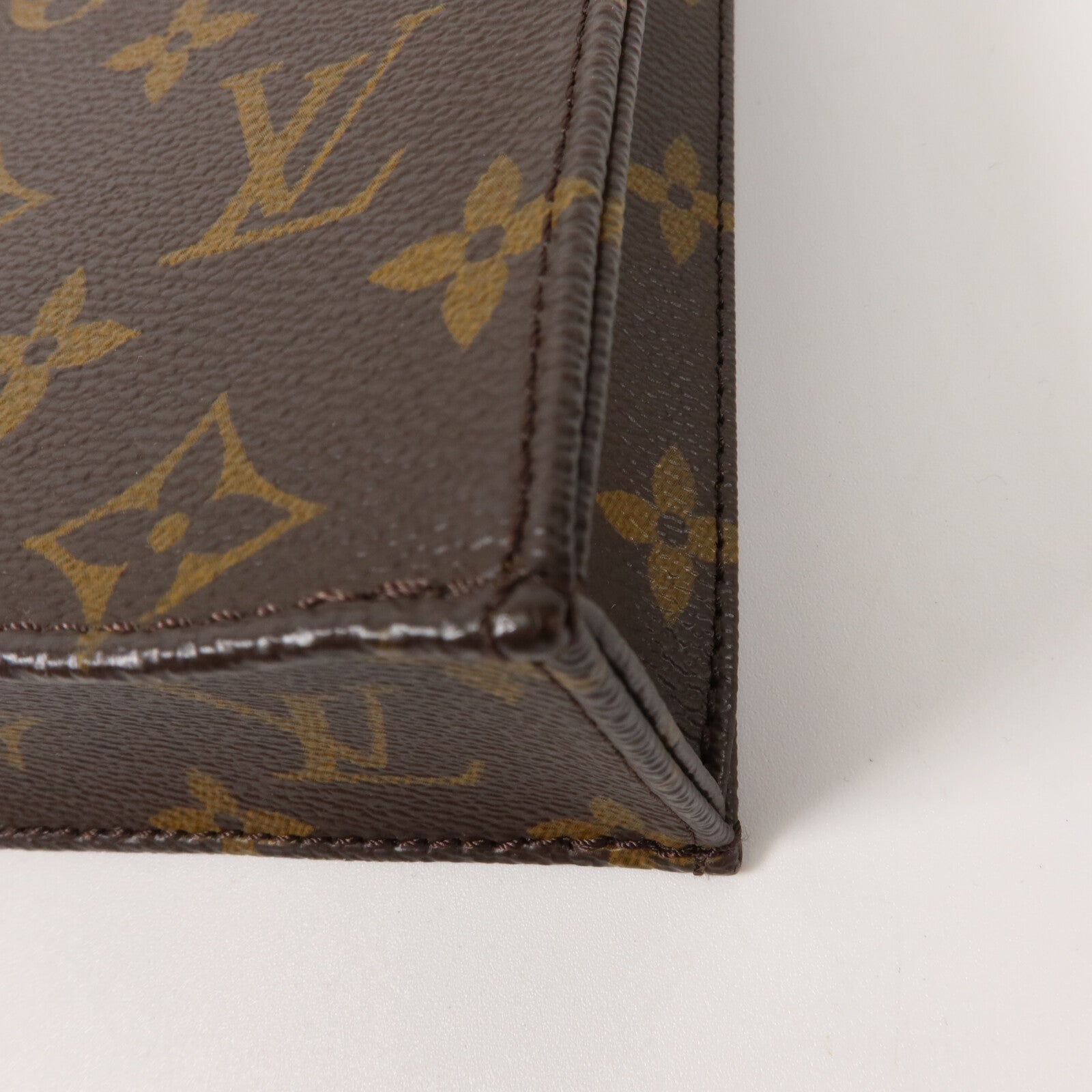 LOUIS VUITTON Monogram Petit Sac Plat手挽肩背兩用袋