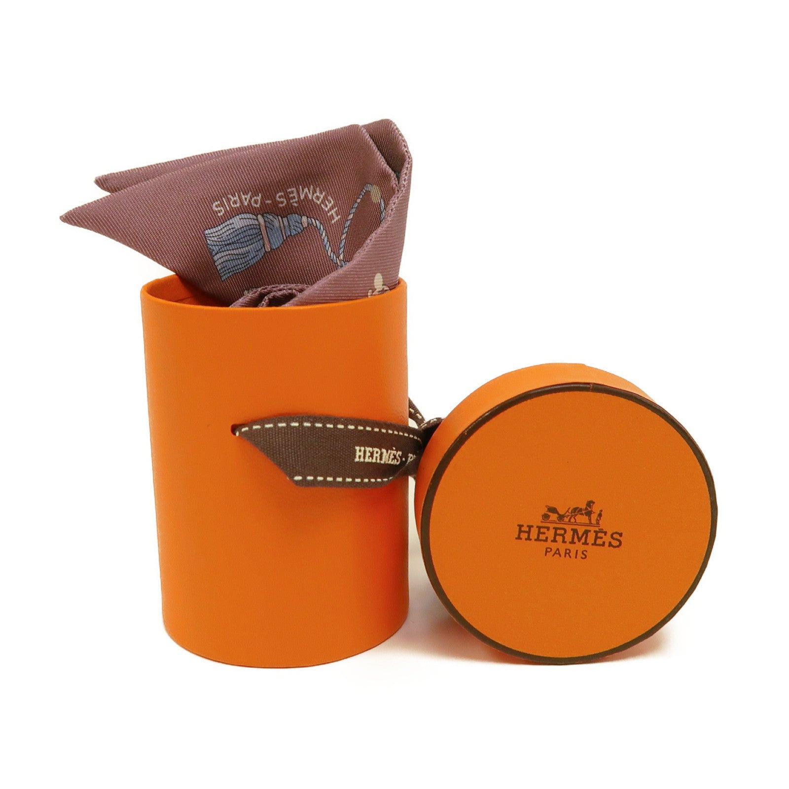 HERMES 絲質Twilly絲巾紫色