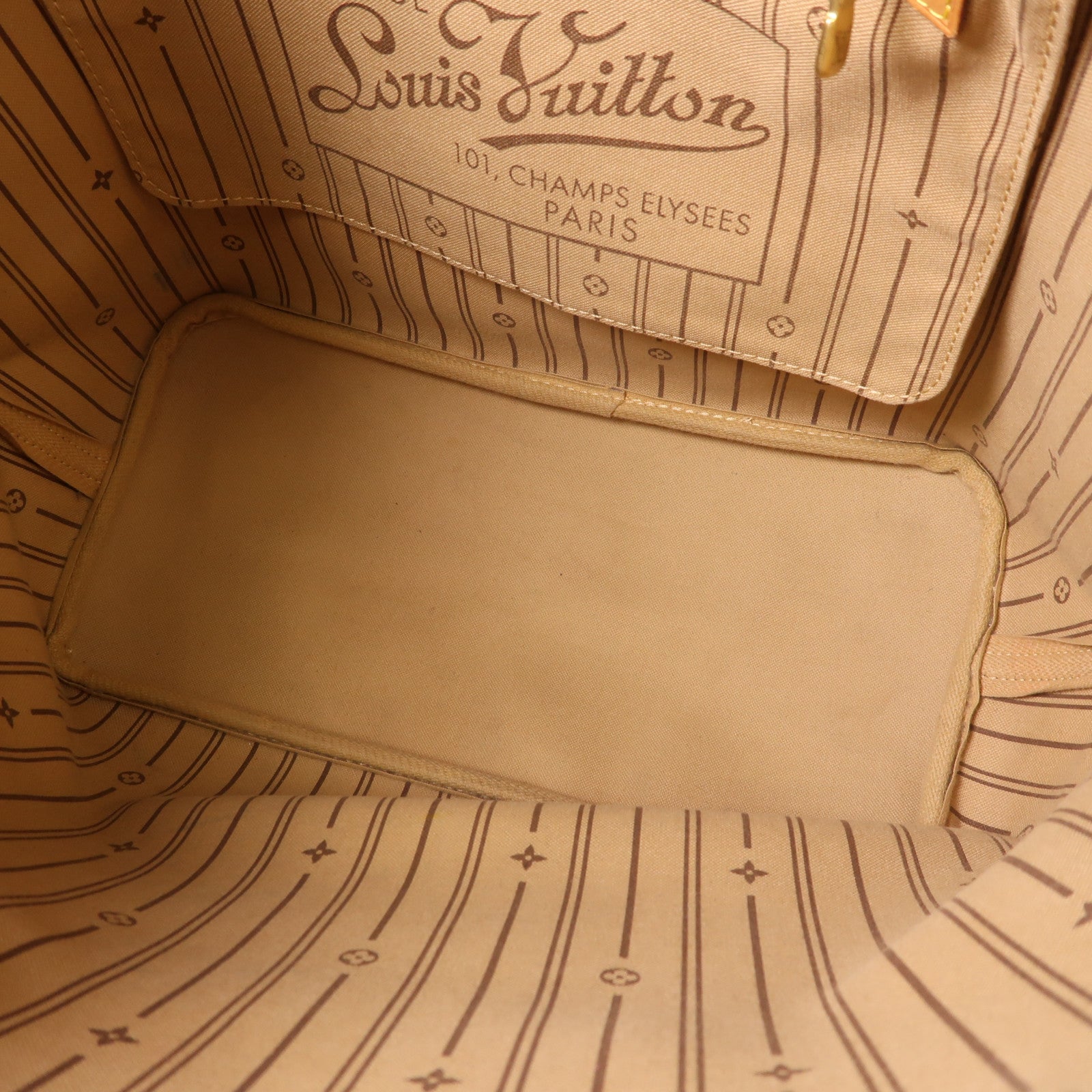 LOUIS VUITTON Monogram Neverfull MM金扣手挽袋