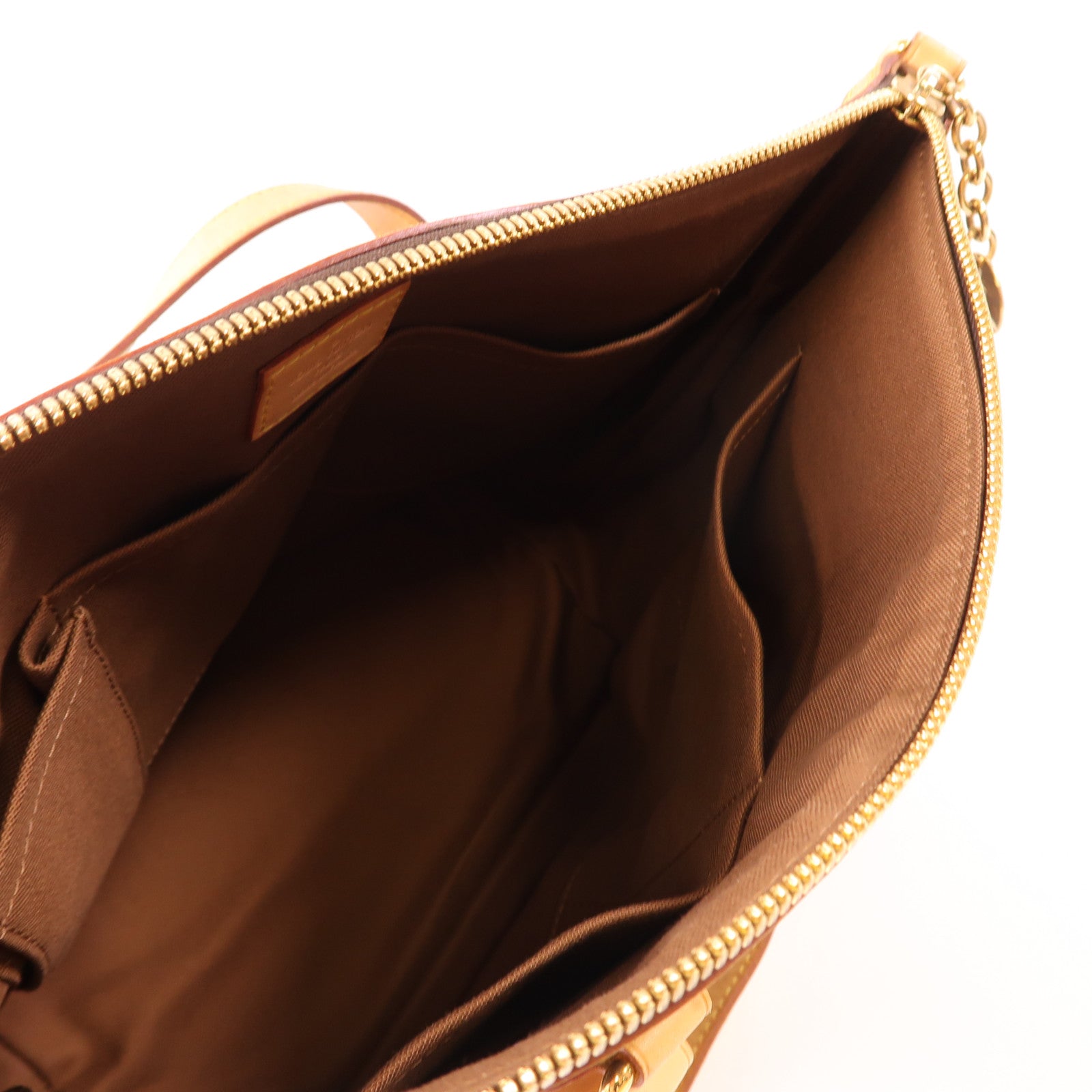 LOUIS VUITTON Monogram Palermo PM金扣手挽肩背兩用袋棕色