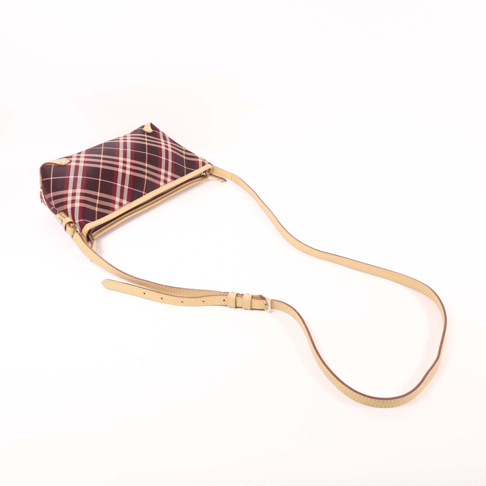 BURBERRY BLUE LABEL 帆布2 Way Shoulder銀扣手挽肩背兩用袋