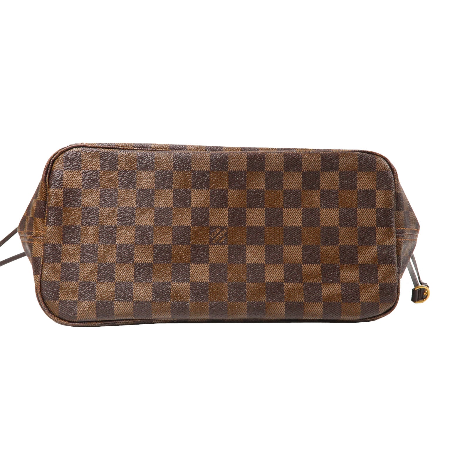 LOUIS VUITTON 【激減優惠】Damier Ebene Neverfull MM金扣手挽袋啡色