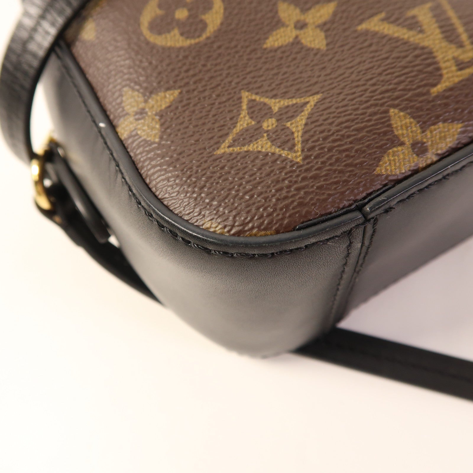 LOUIS VUITTON LV GHW Saintonge Shoulder Bag M43555 Monogram Brown/Black