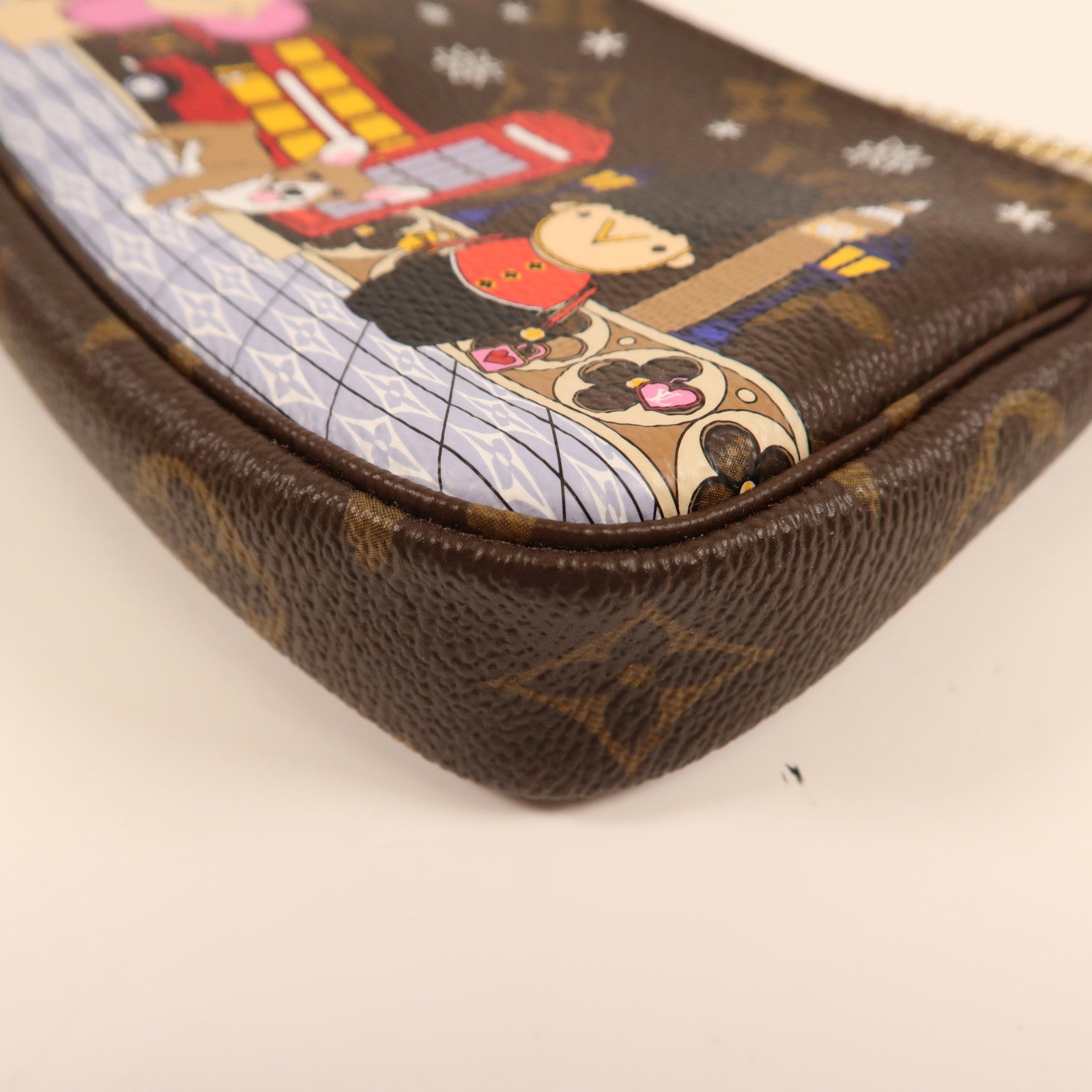 LOUIS VUITTON Monogram Mini Pochette Accessoires金扣手挽袋