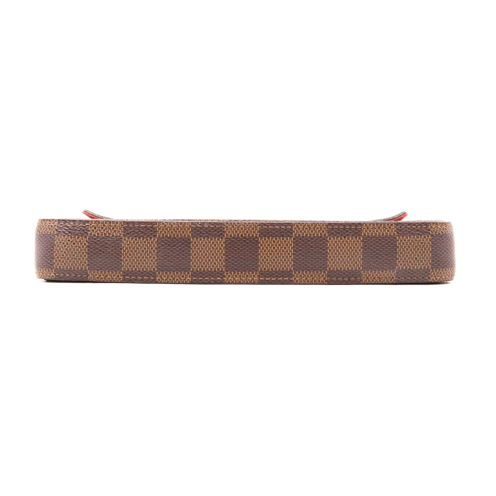 LOUIS VUITTON Damier Felice Pochette金扣鏈帶肩背袋棕色