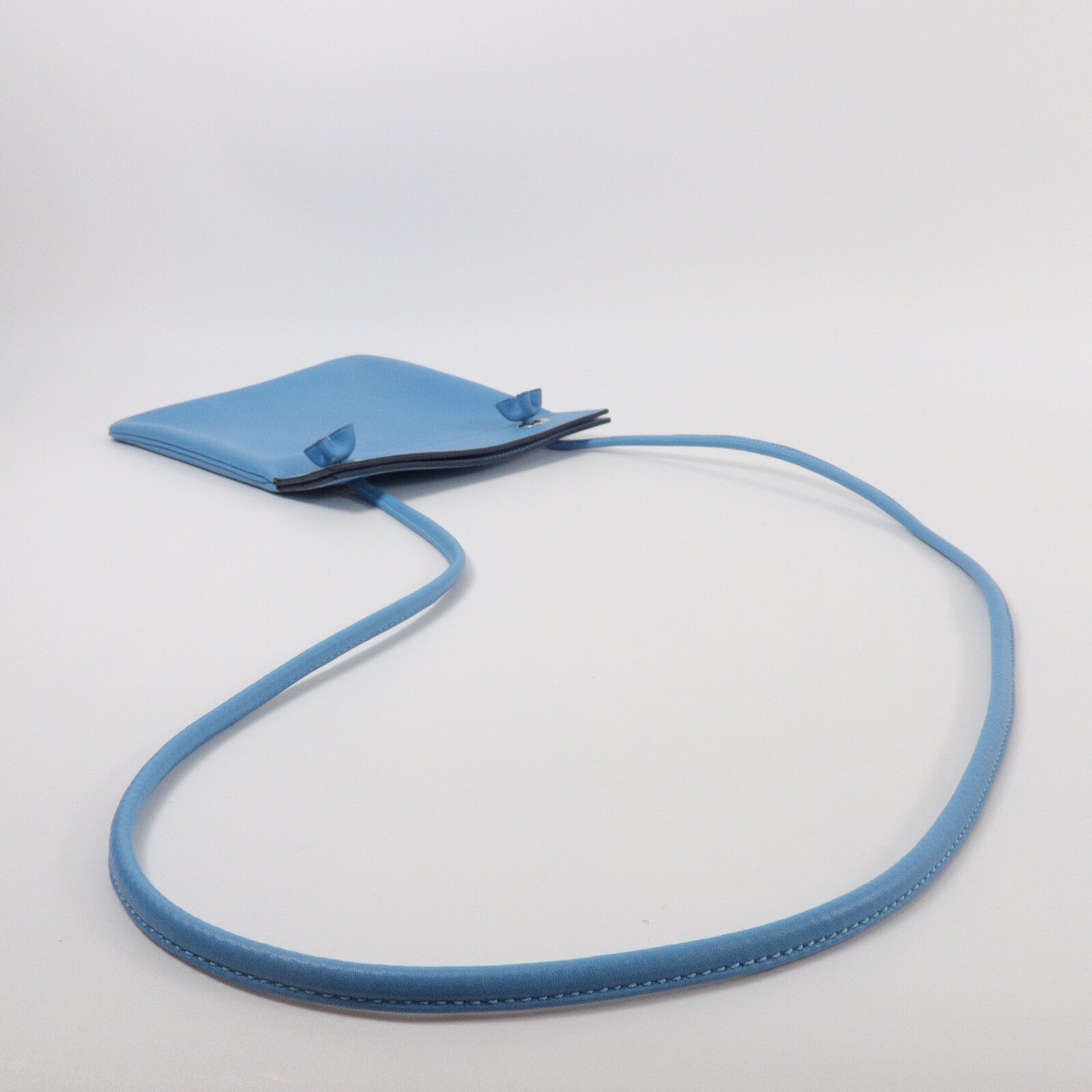 HERMES Swift皮革Aline Mini肩背袋Bleu Du Nord