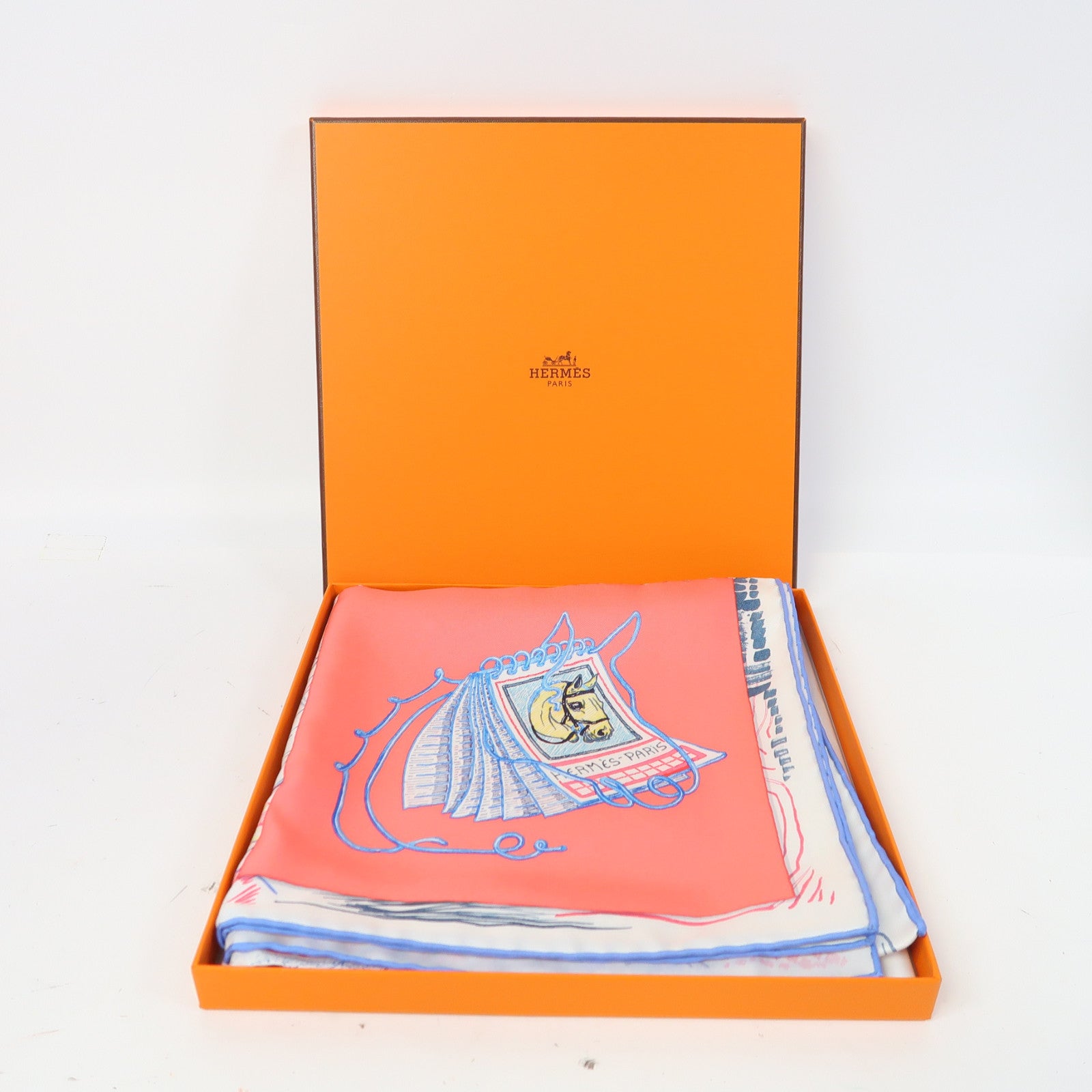 HERMES 絲質Scarf圍巾彩色