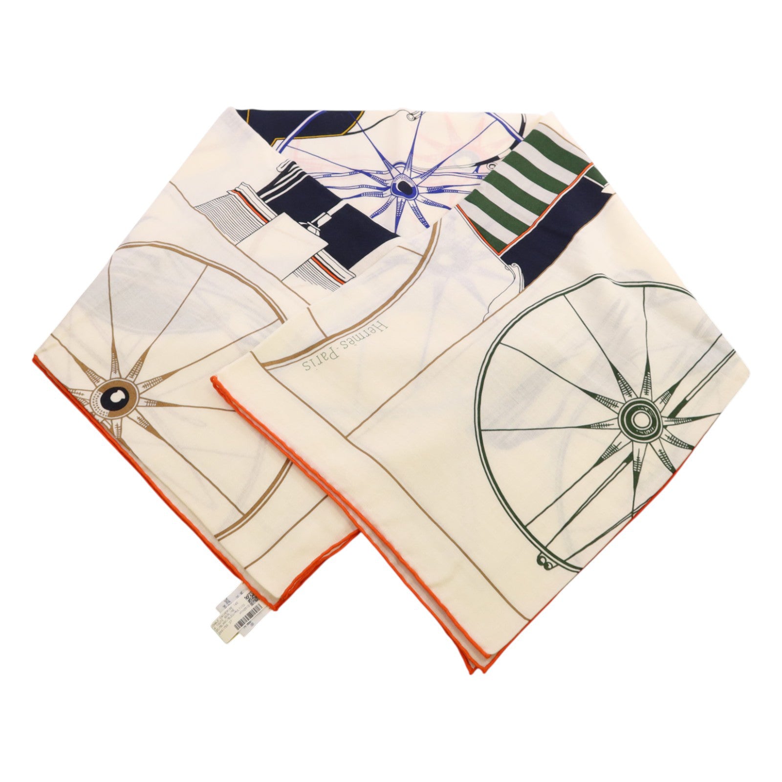 HERMES 【激減優惠】羊絨/絲質Mors A Jouets Bandana Shawl 140絲巾
