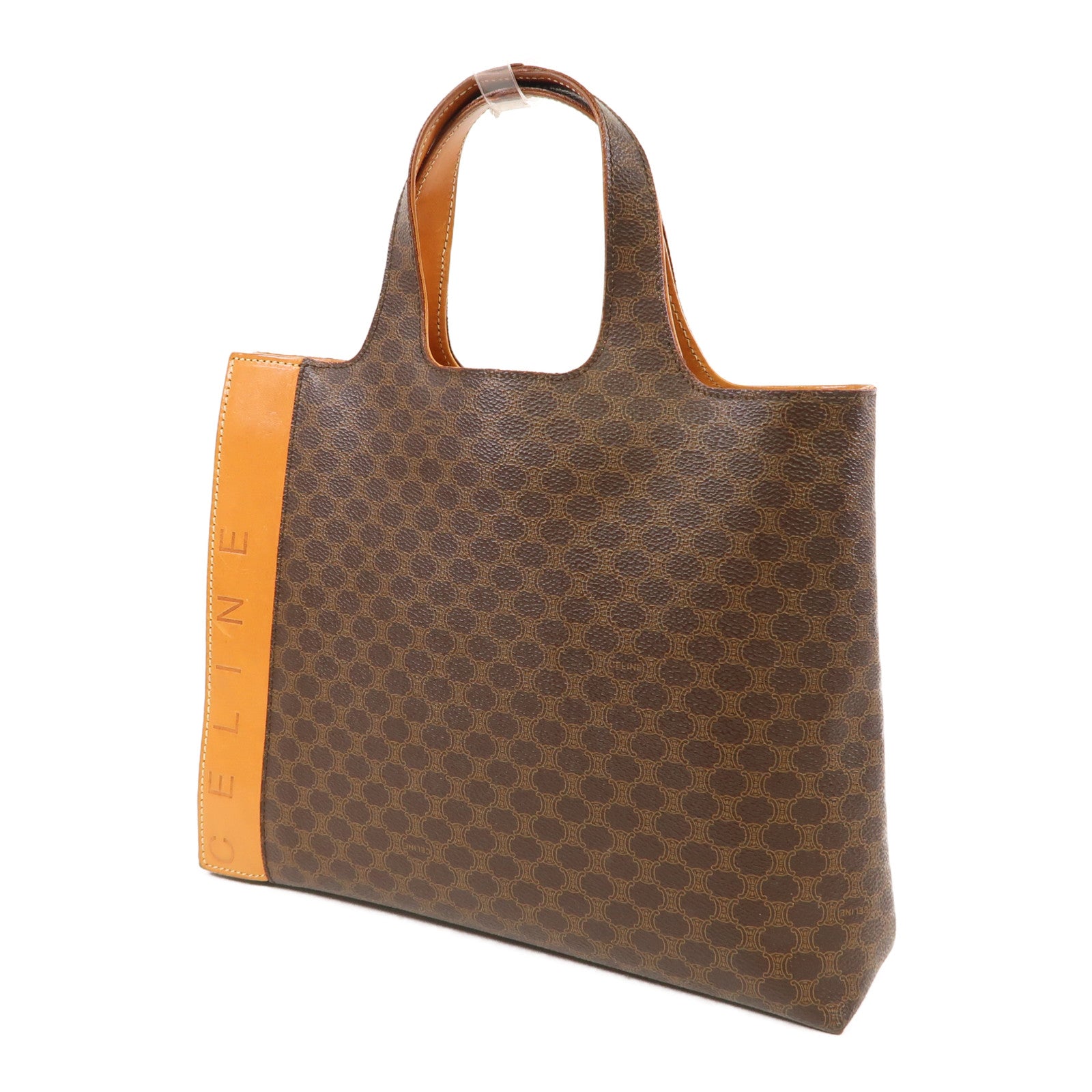 CELINE 塗層帆布Hand Bag金扣手挽袋啡色