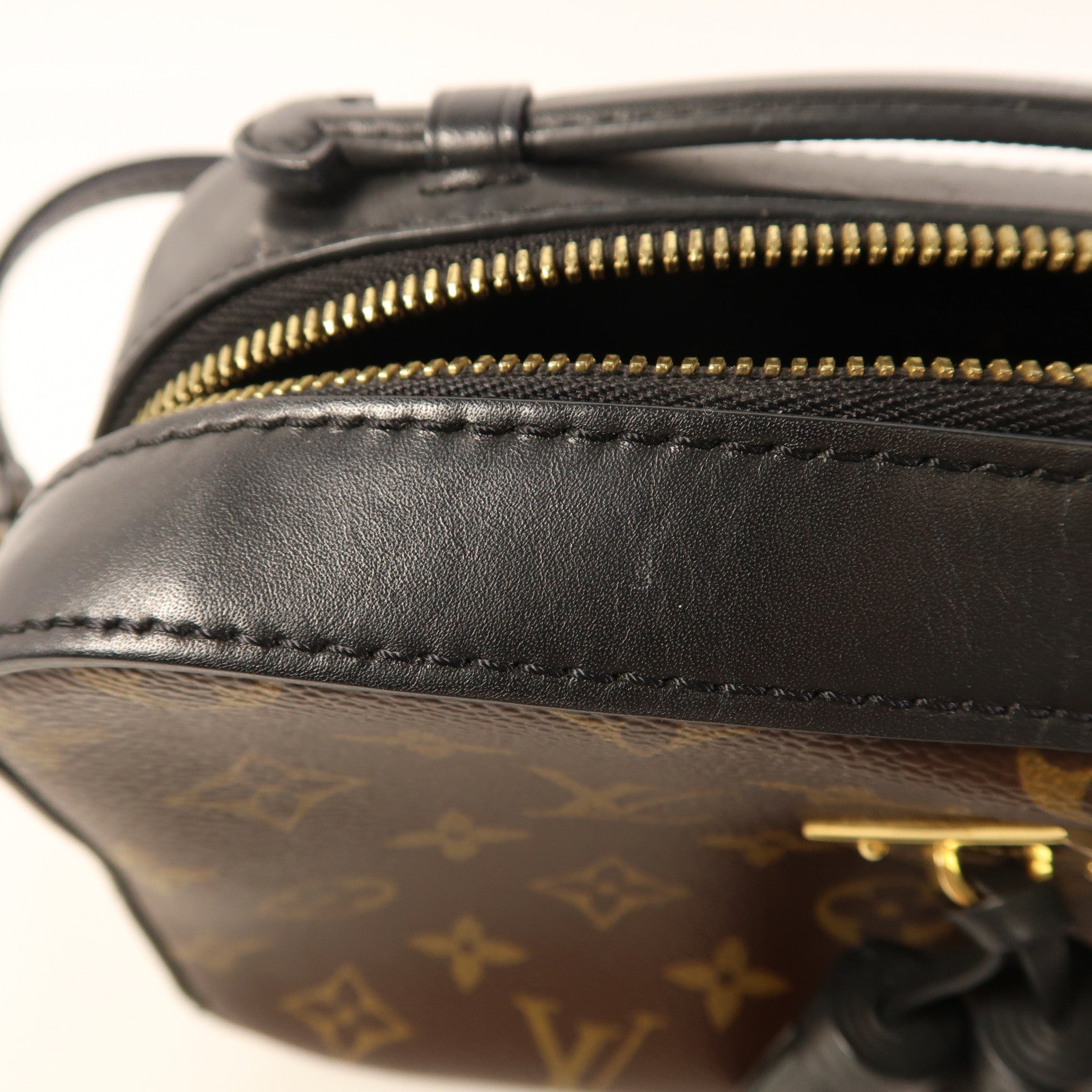 LOUIS VUITTON LV GHW Saintonge Shoulder Bag M43555 Monogram Brown/Black