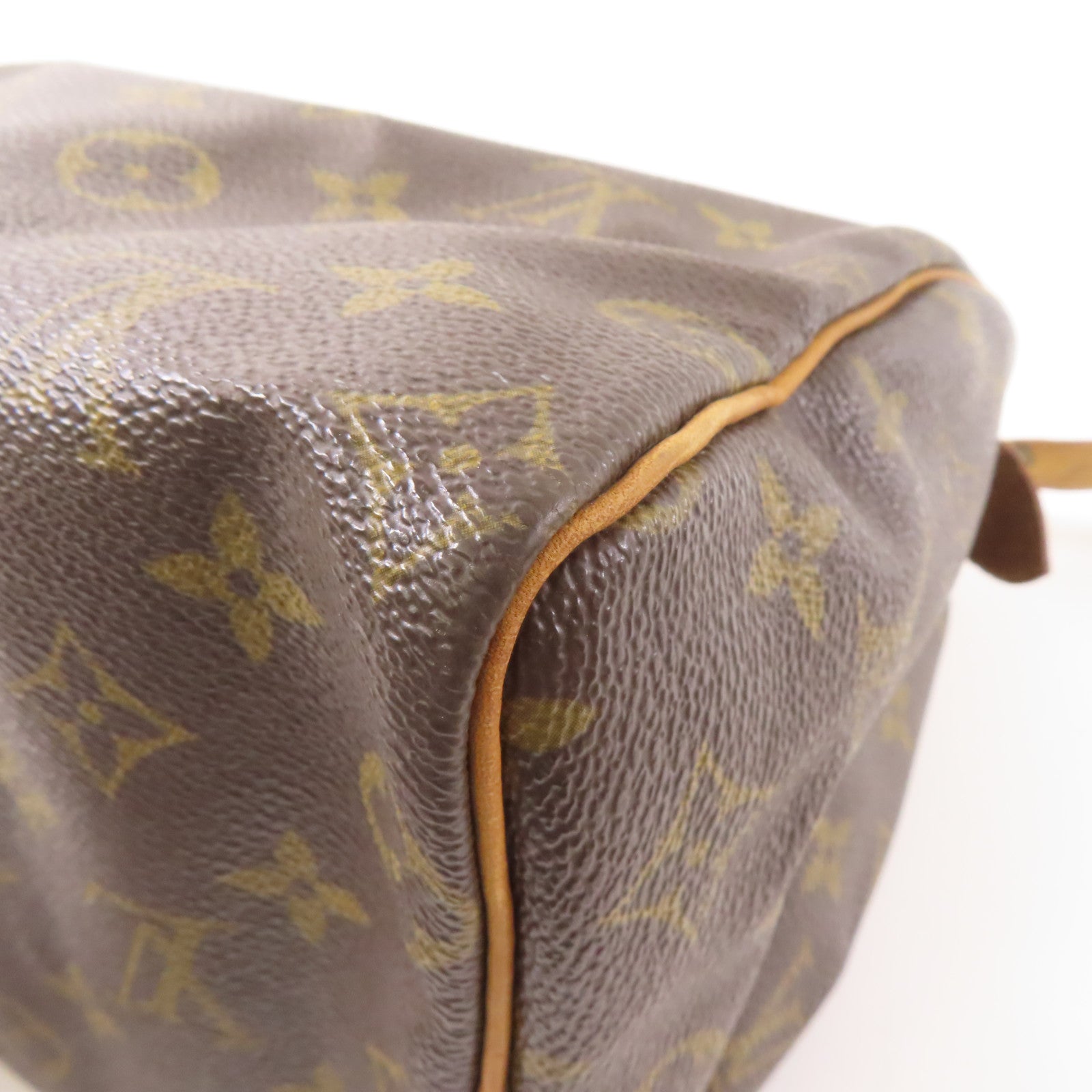 LOUIS VUITTON Monogram Speedy 25金扣手挽袋棕色