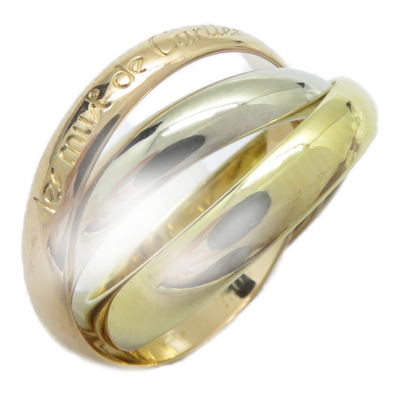 CARTIER 【激減優惠】18K黃金/白金/玫瑰金Trinity戒指Cartier#52/US#6