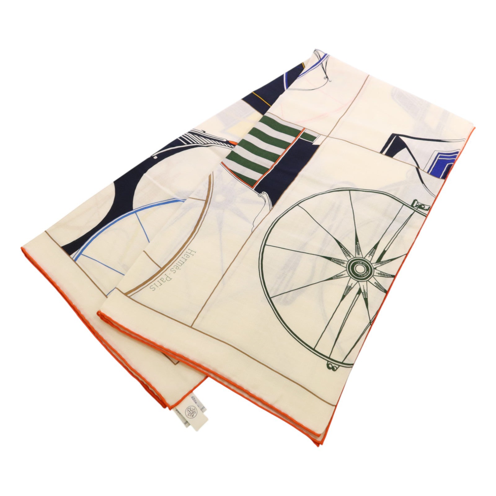 HERMES 【激減優惠】羊絨/絲質Mors A Jouets Bandana Shawl 140絲巾