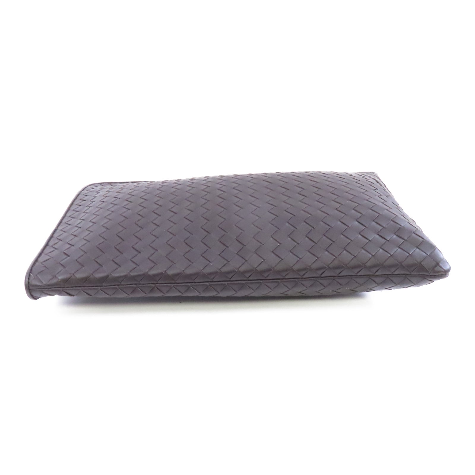 BOTTEGA VENETA 【激減優惠】織紋皮革Clutch Bag手拿包啡色