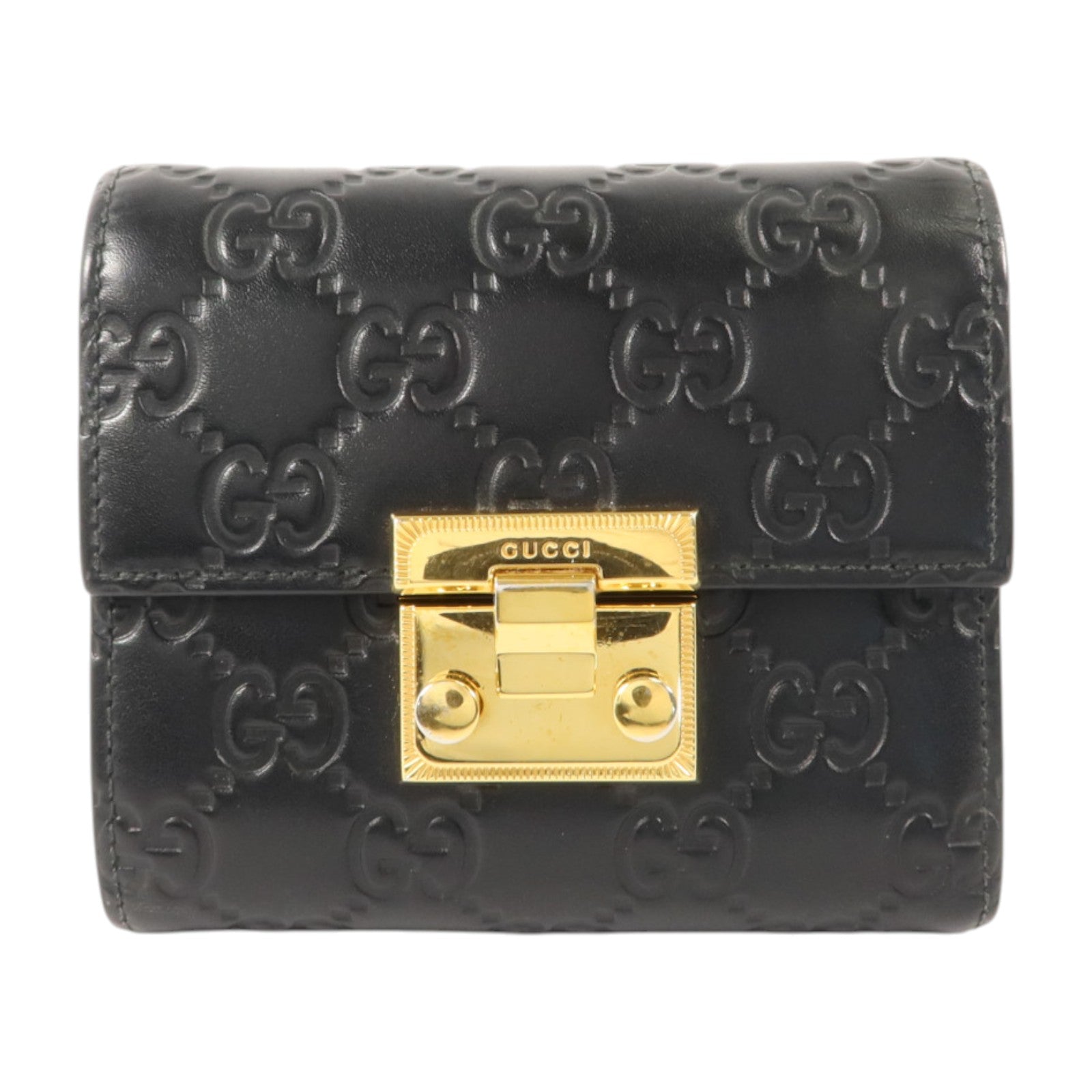 GUCCI 牛皮皮革Padlock Wallet錢包