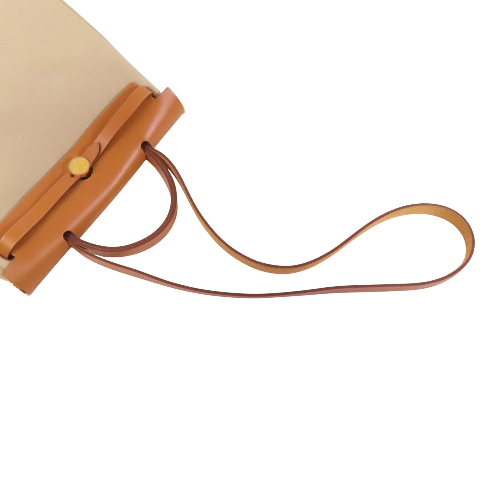 HERMES 帆布/皮革Herbag PM金扣手挽肩背兩用袋