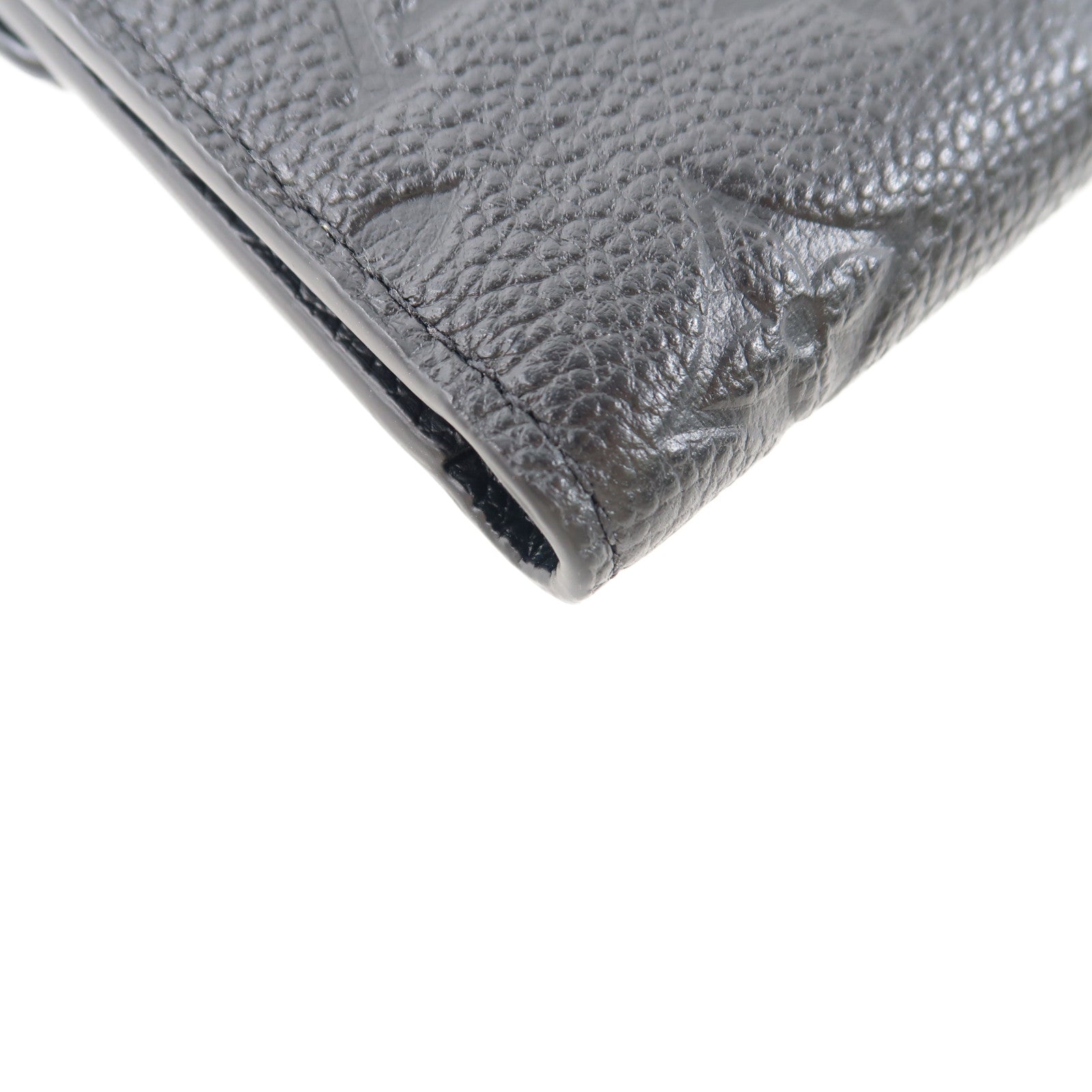 LOUIS VUITTON Monogram Empreinte Victorine Wallet金扣三摺錢包黑色