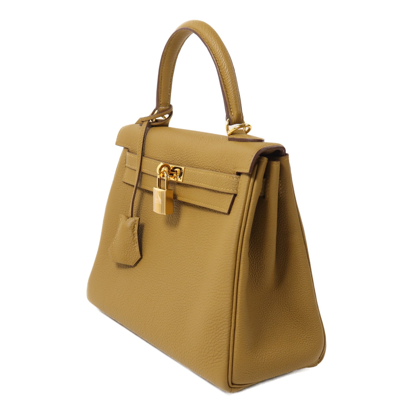 HERMES Togo皮革Kelly 25手挽肩背兩用袋Bronze Dore