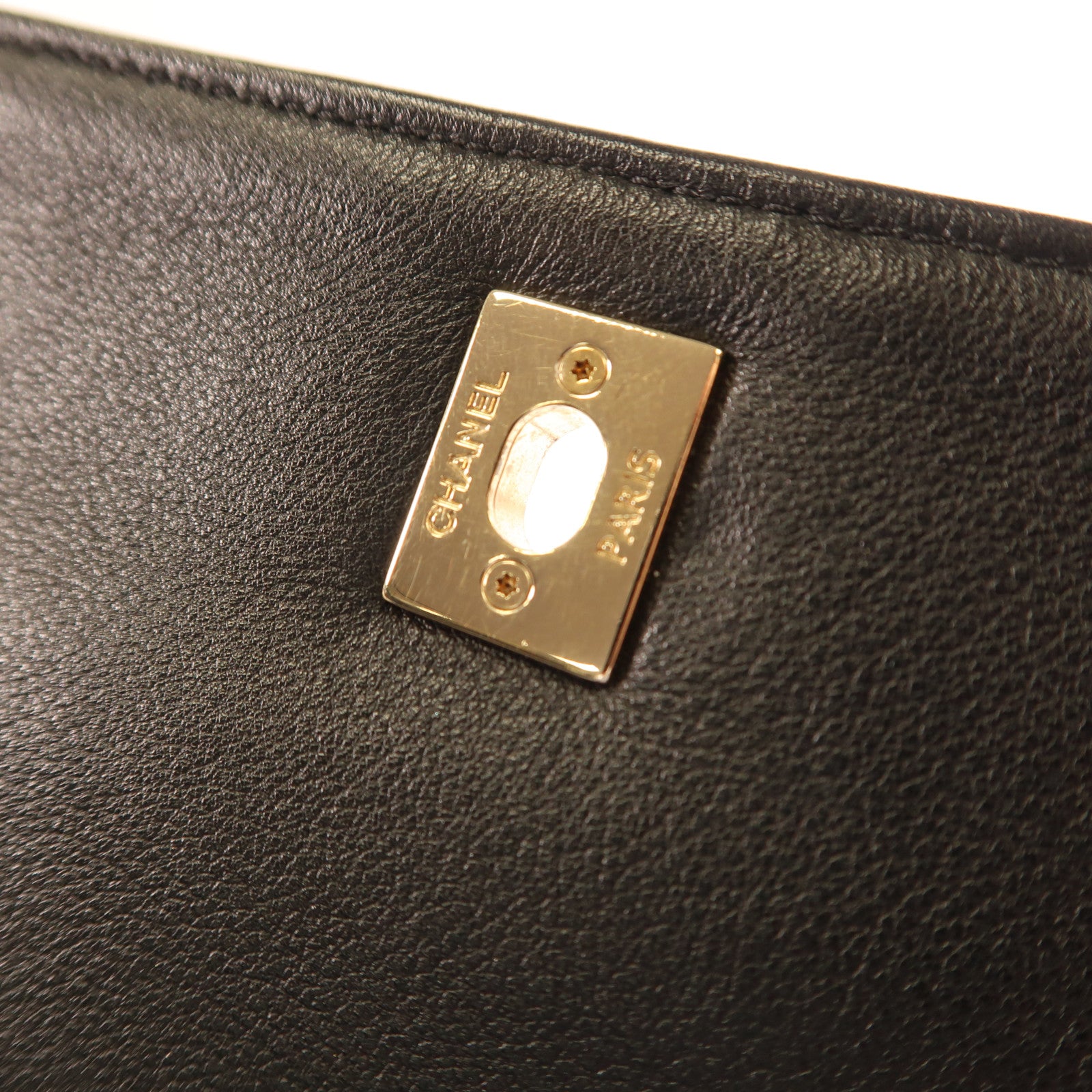 CHANEL 【激減優惠】皮革2 Way Shoulder金扣手挽肩背兩用袋